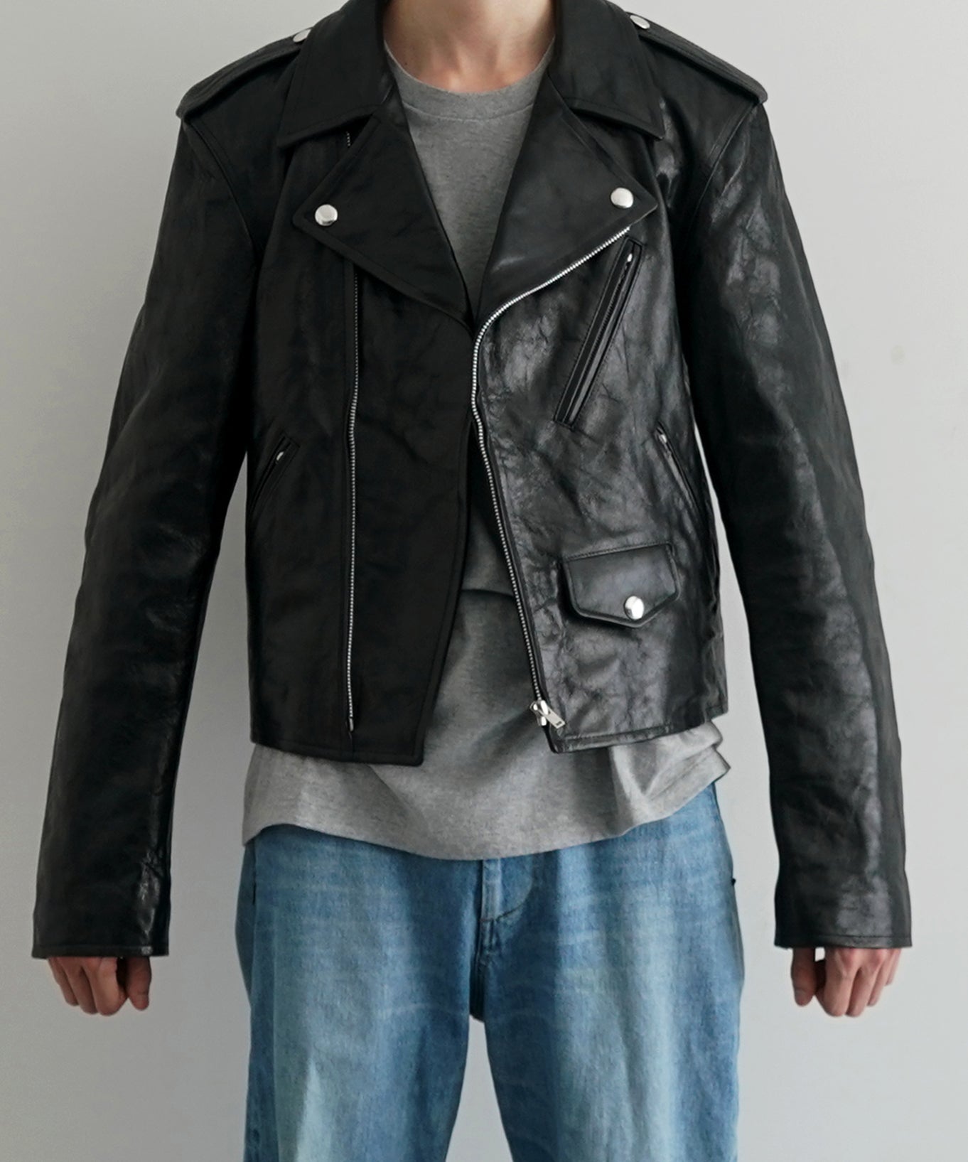 AURALEE【オーラリー】Lamb leather riders jacket 