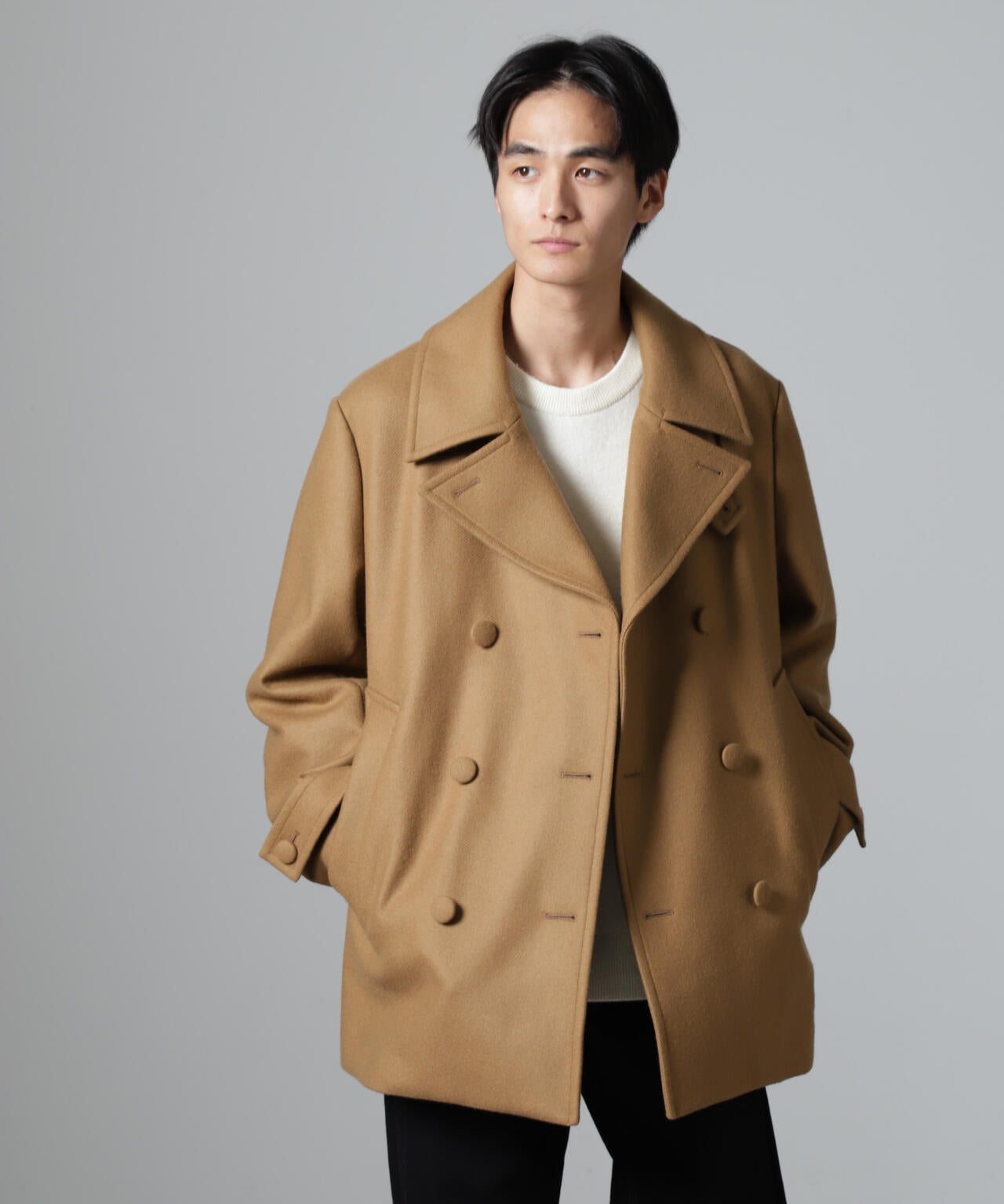 ハードプレス メルトン ボルドフィット メルトン ピーコート