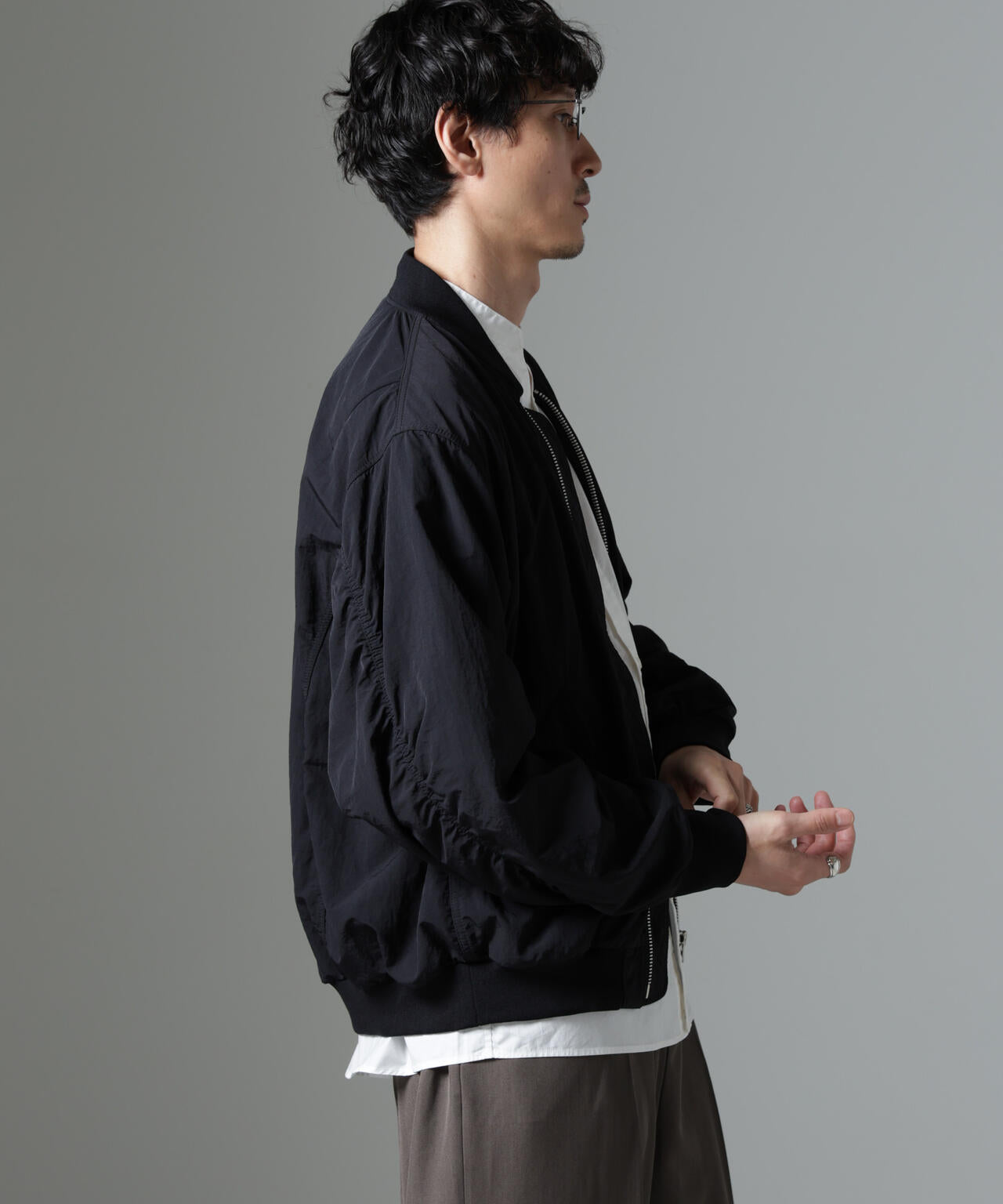 水溶性 ボンディング 撥水 MA-1ブルゾン (セットアップ可)