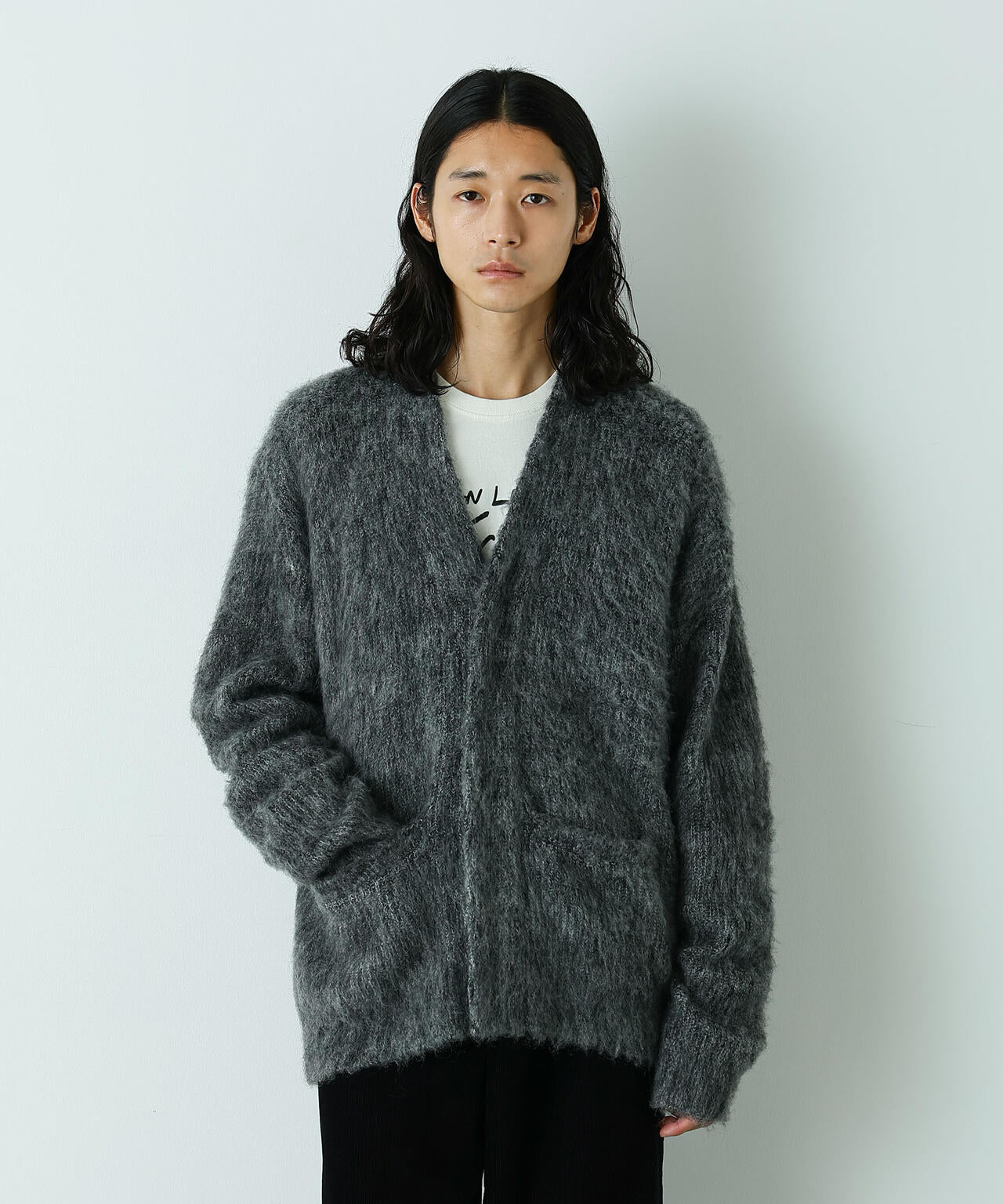 HOTEL PALACE｣ フライフロントミックスシャギーカーディガン