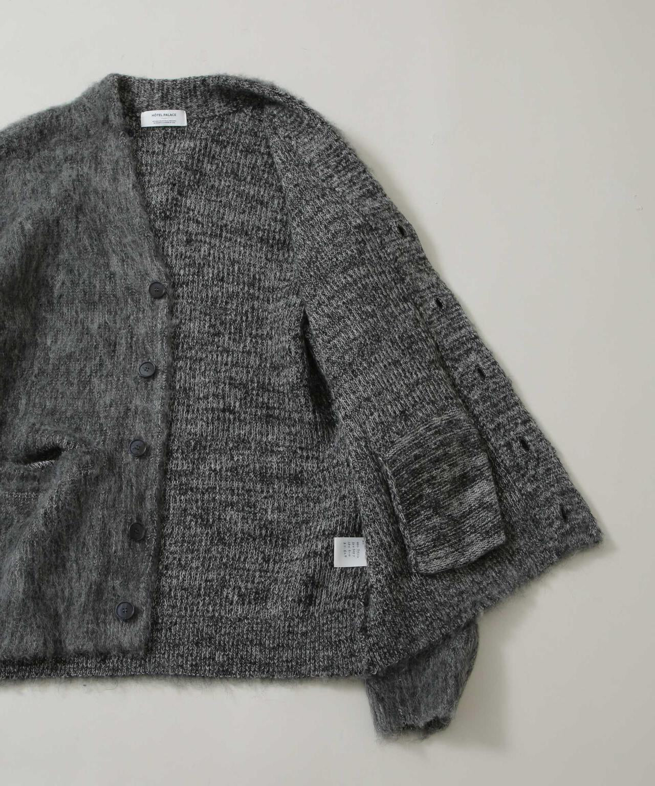 HOTEL PALACE｣ フライフロントミックスシャギーカーディガン