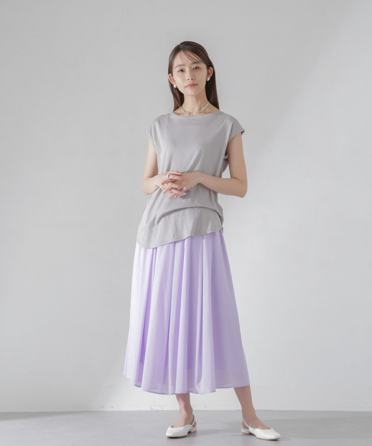 レオファイン ギャザー フレア スカート （セットアップ可）