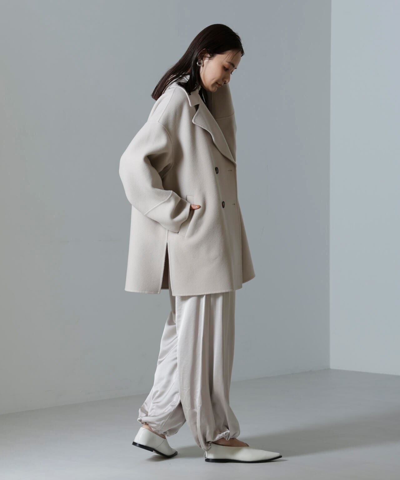 PURE LAMBS リバーミドルコート