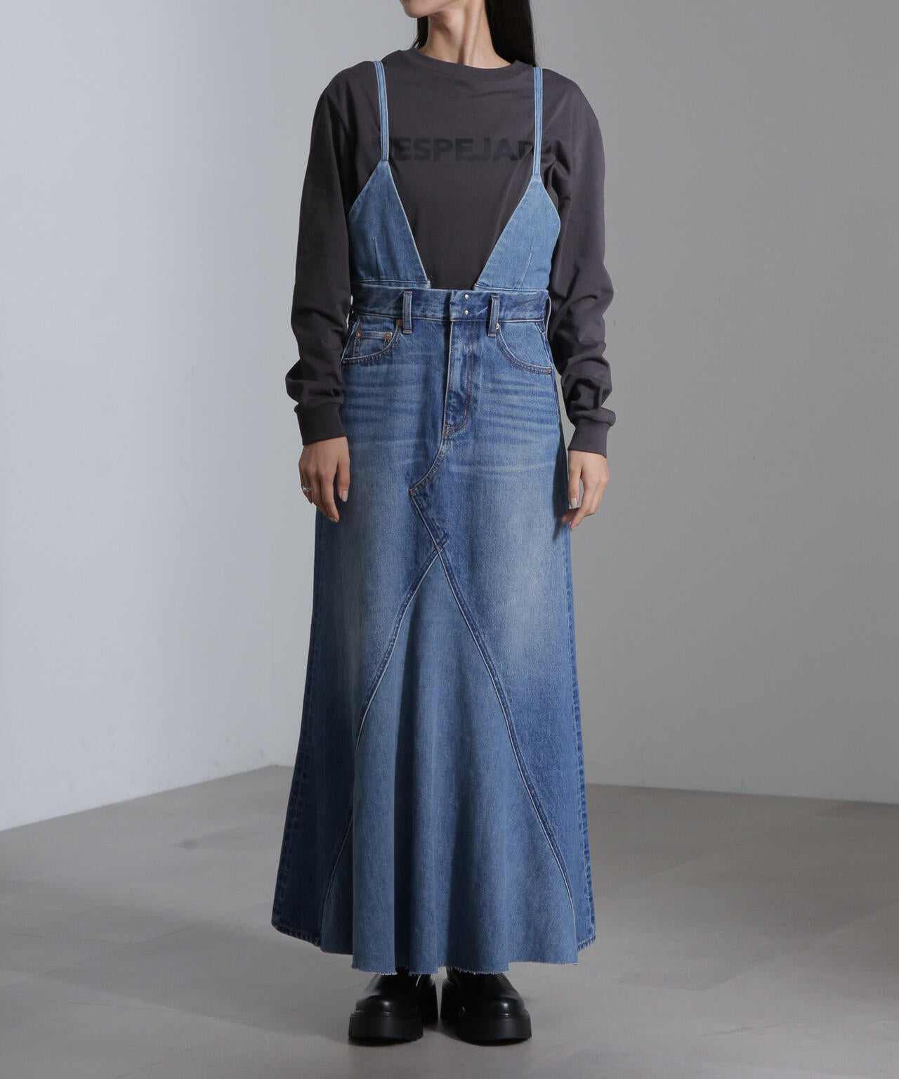 リメイク 風 2way ナロー フレア ジャンパー スカート