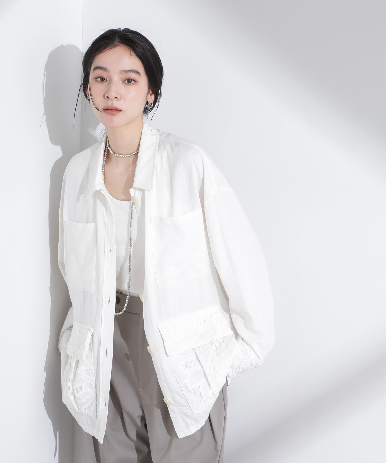 ポイント レース サファリジャケット