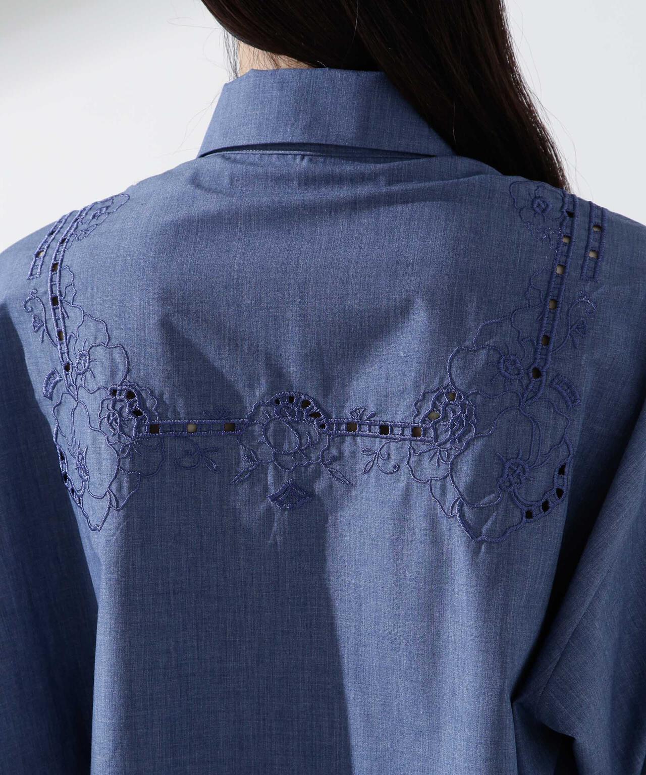 カットワークレース オーバーサイズ シャツ