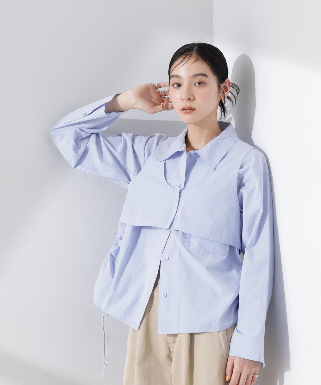 ビスチェ セット ドロスト ワイドコットン シャツ