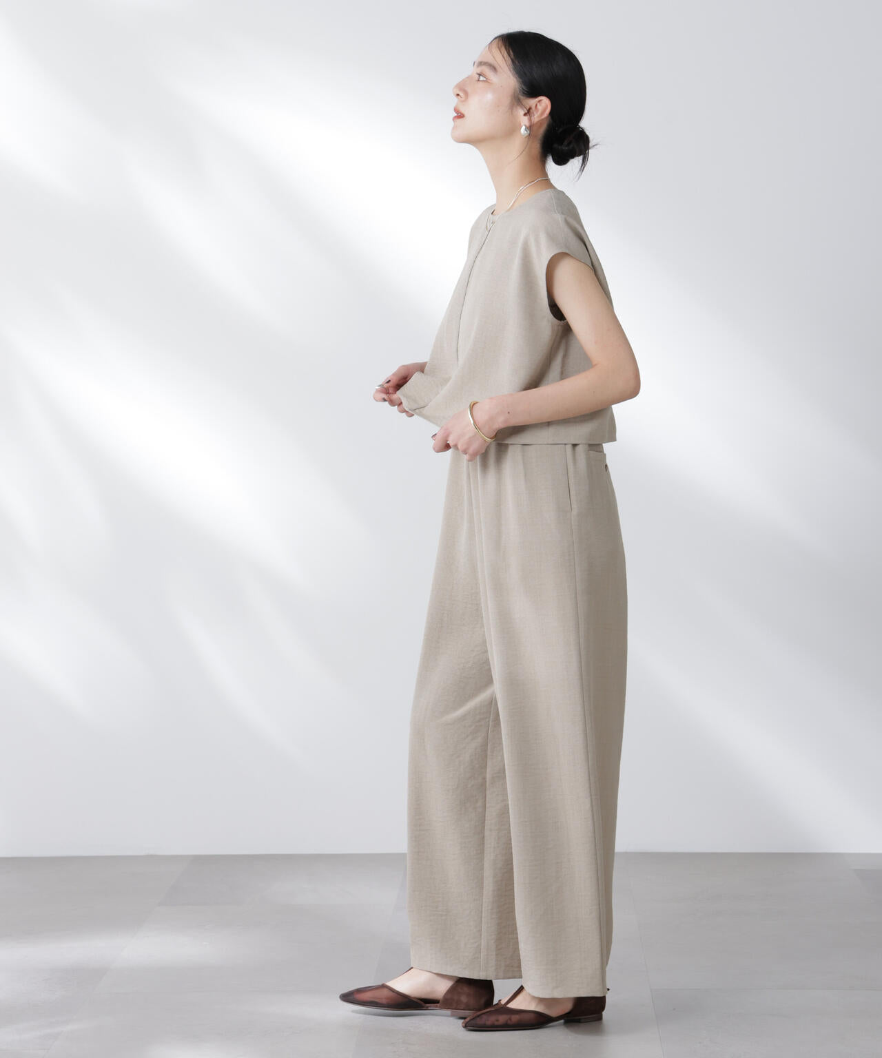 フレンチスリーブ オールインワン