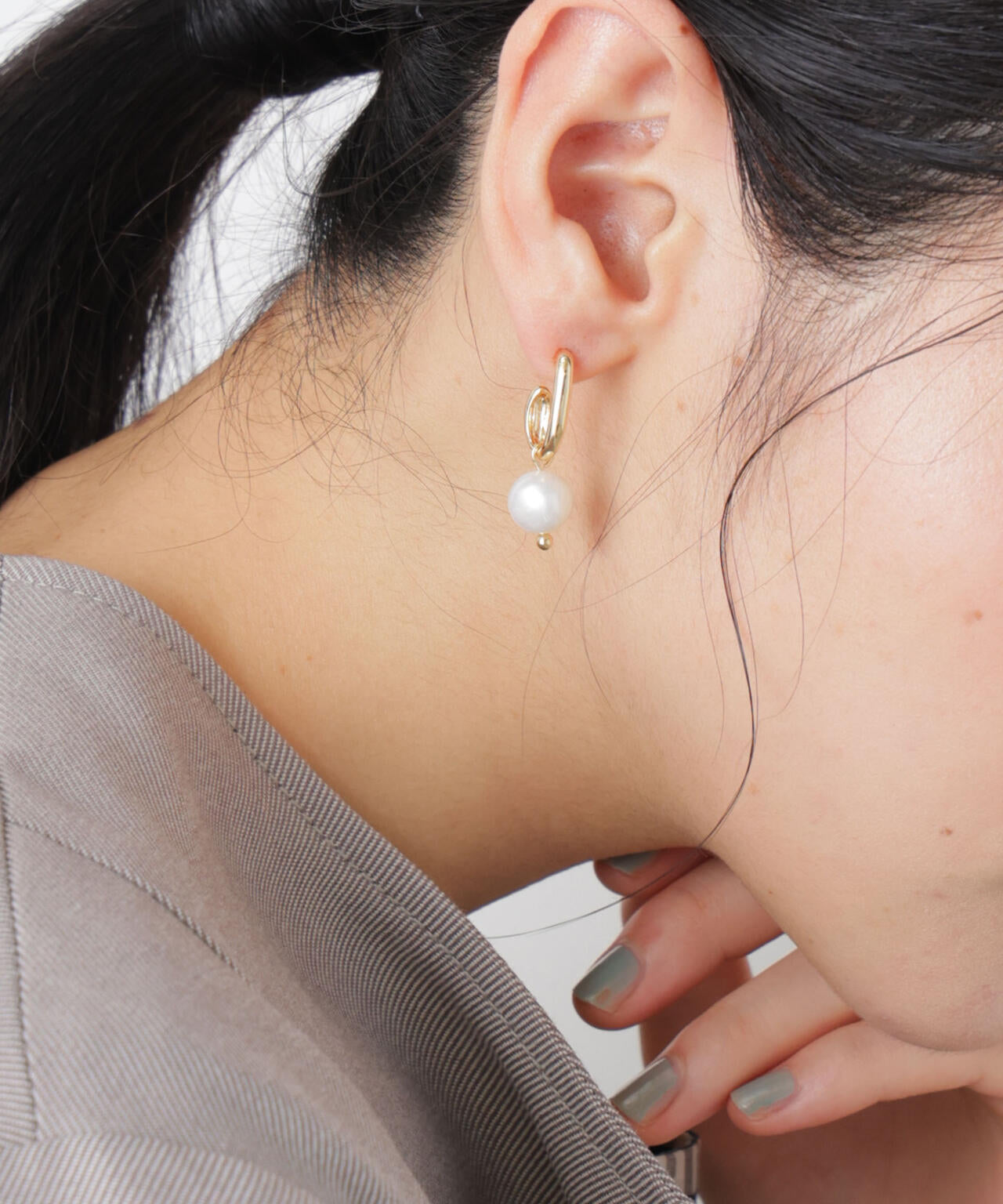 淡水パール ドロップピアス