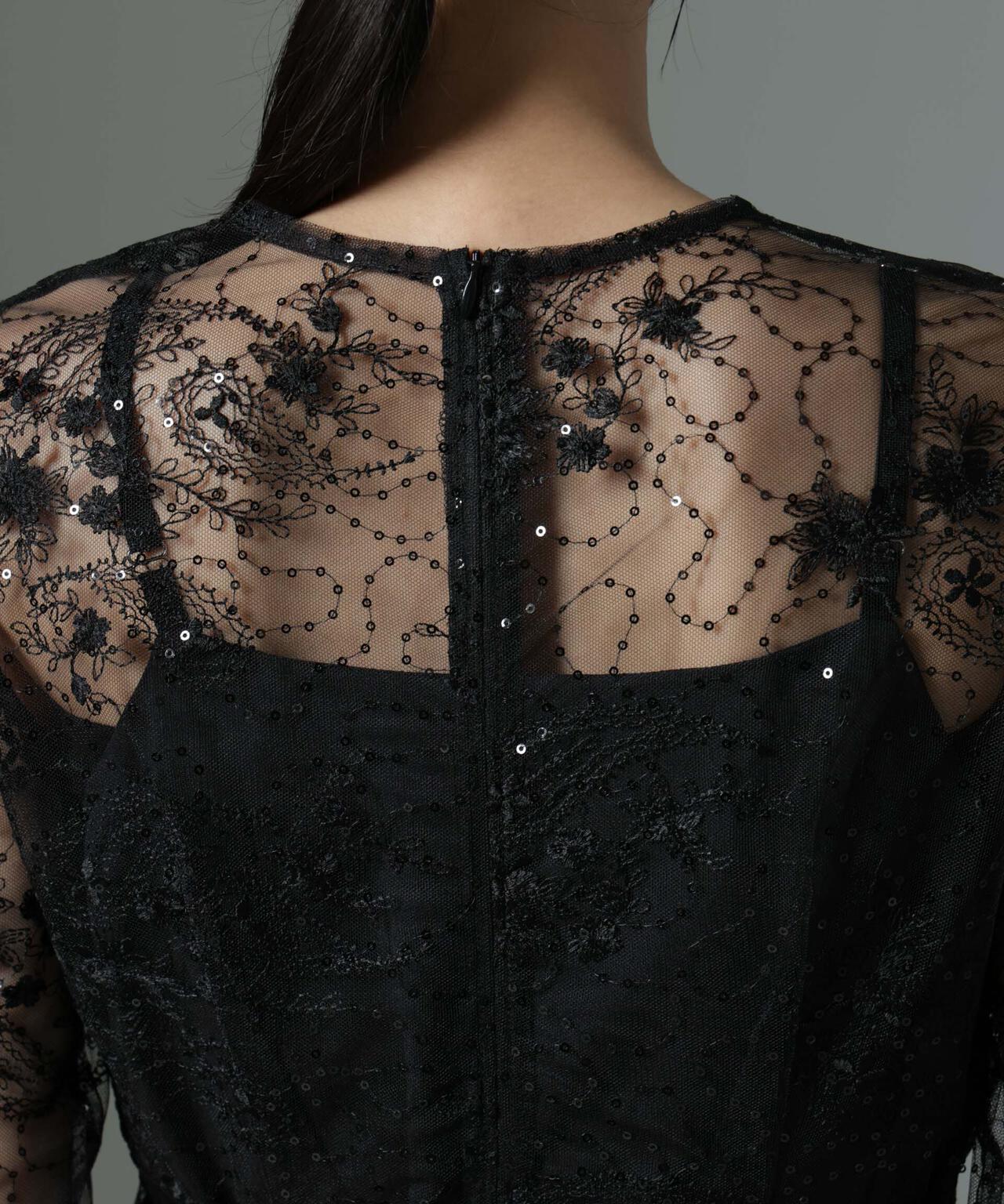 kaene / スパンコール エンブロイダリー ドレス