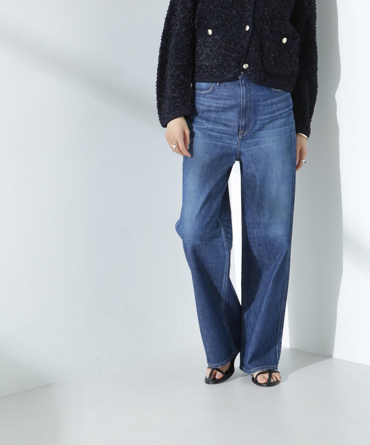 upper hights / THE NIECE ハイライズ ワイド ストレート デニム