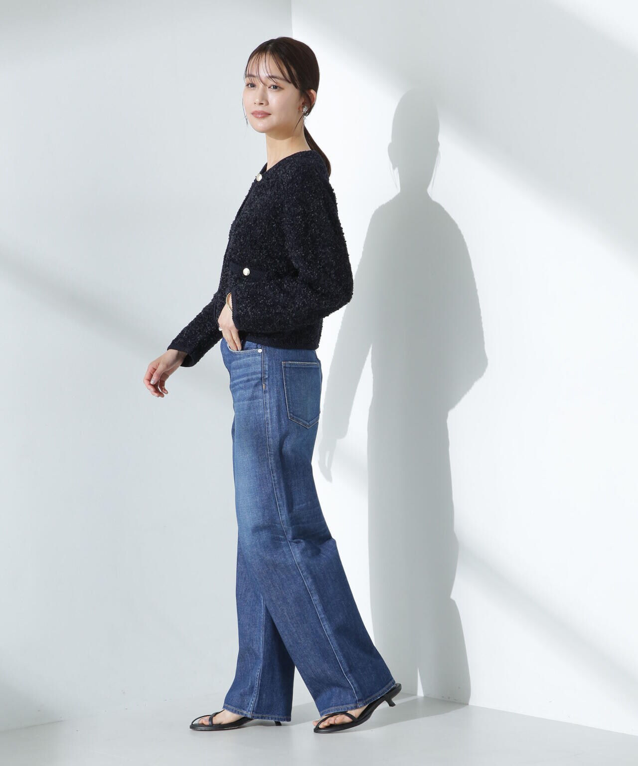 upper hights / THE NIECE ハイライズ ワイド ストレート デニム