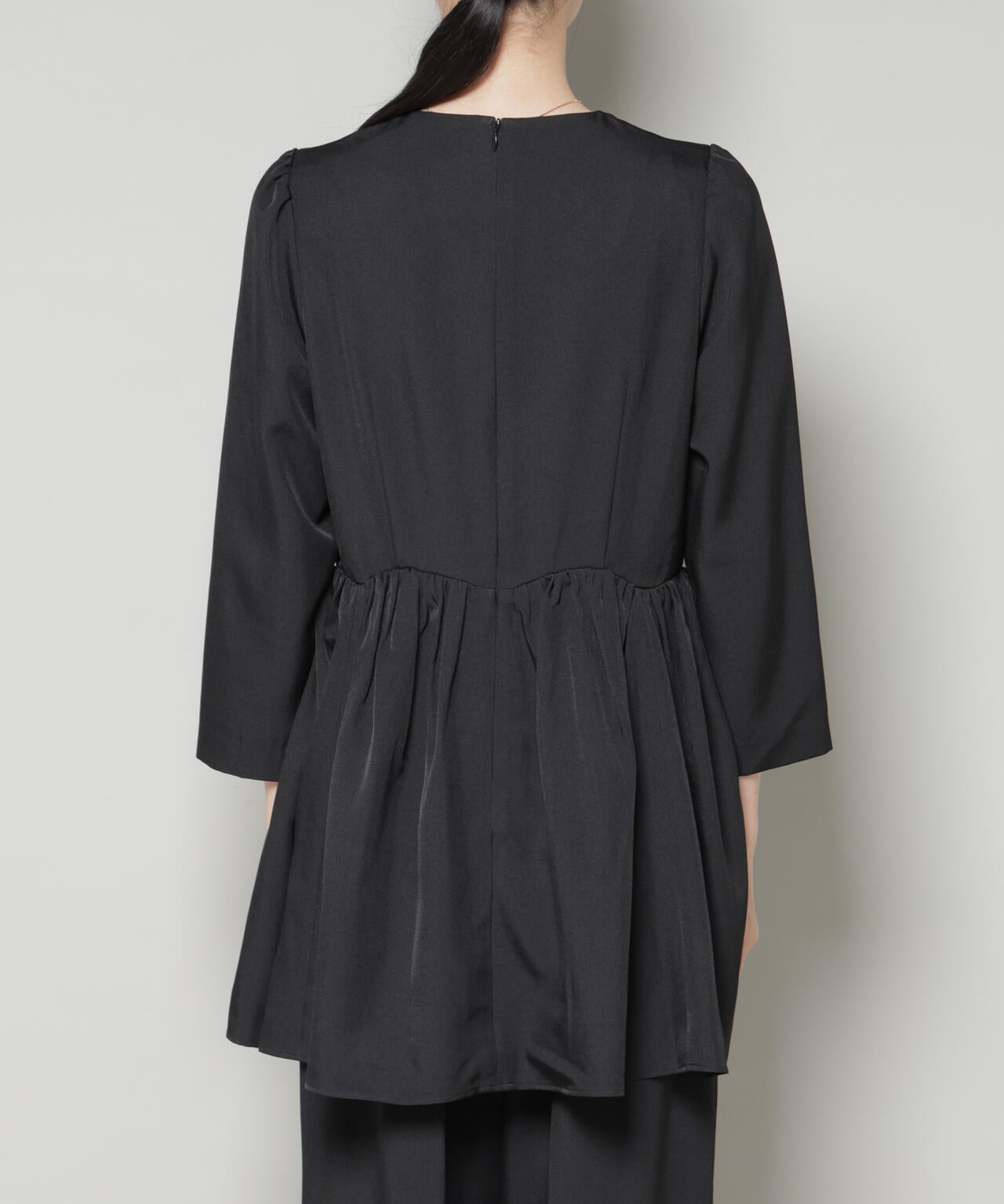 troisieme chaco / TWILL ペプラム トップス ( セットアップ 可 )