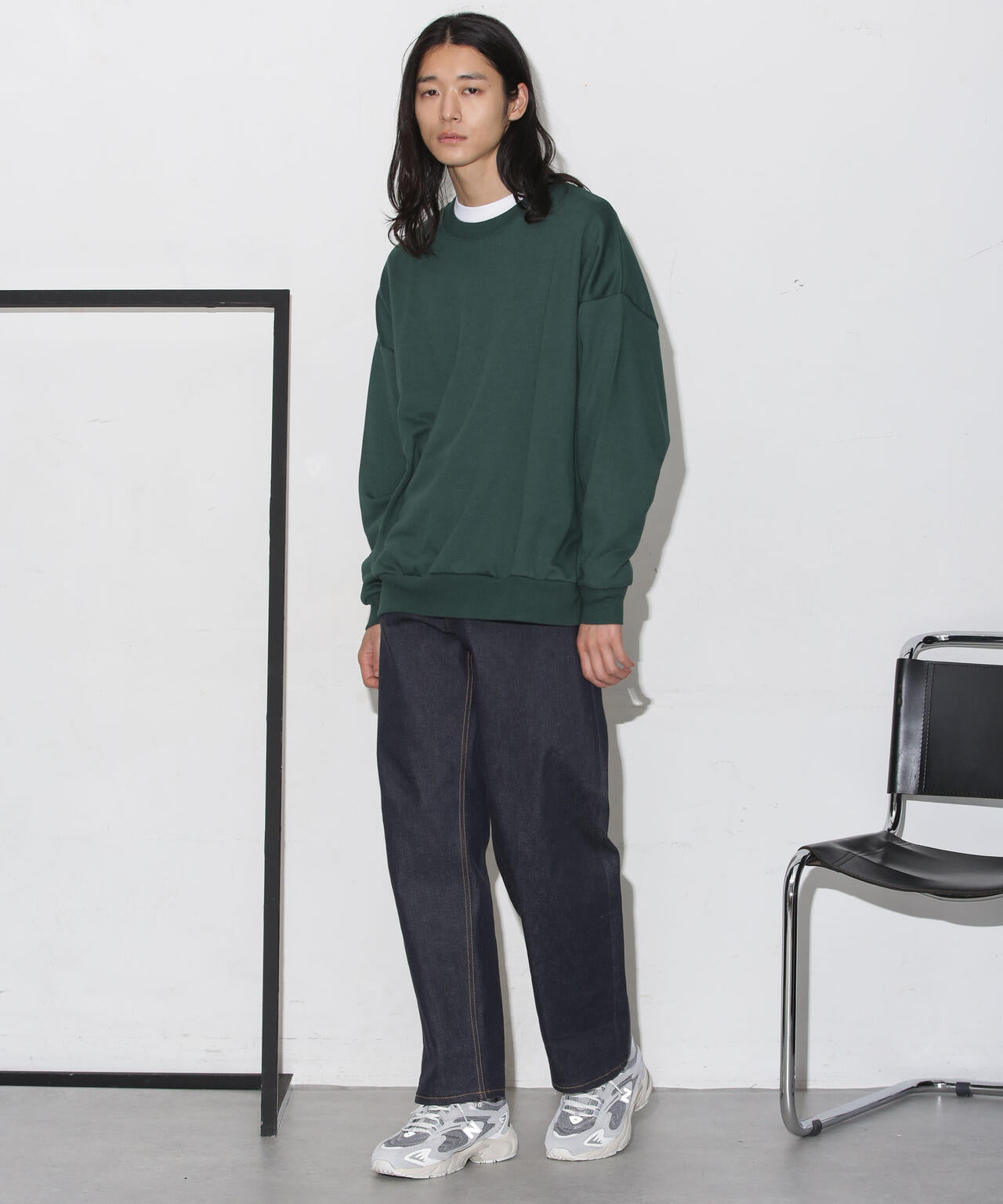 ビックシルエット クルーネック スウェット