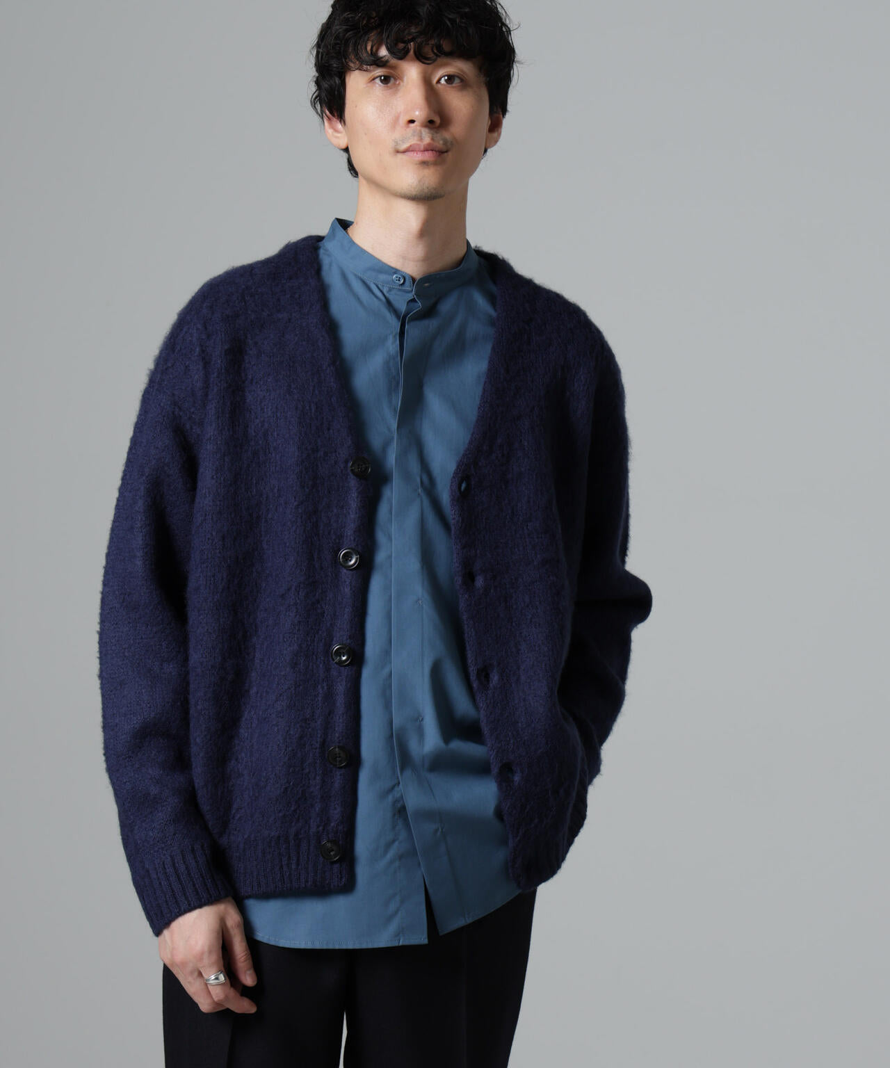 モヘヤ ライク ニット カーディガン