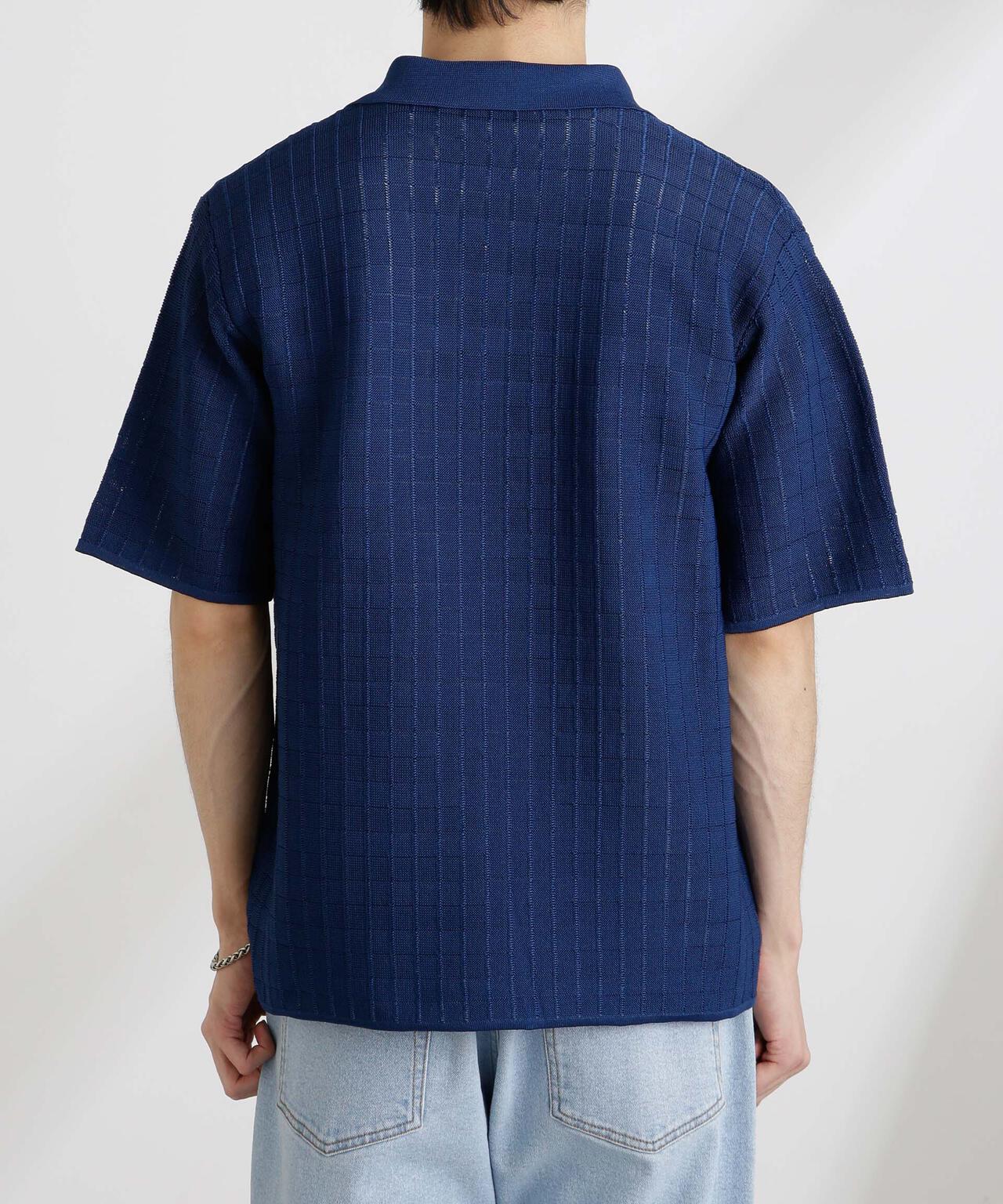 透かし編み スキッパーニット 半袖