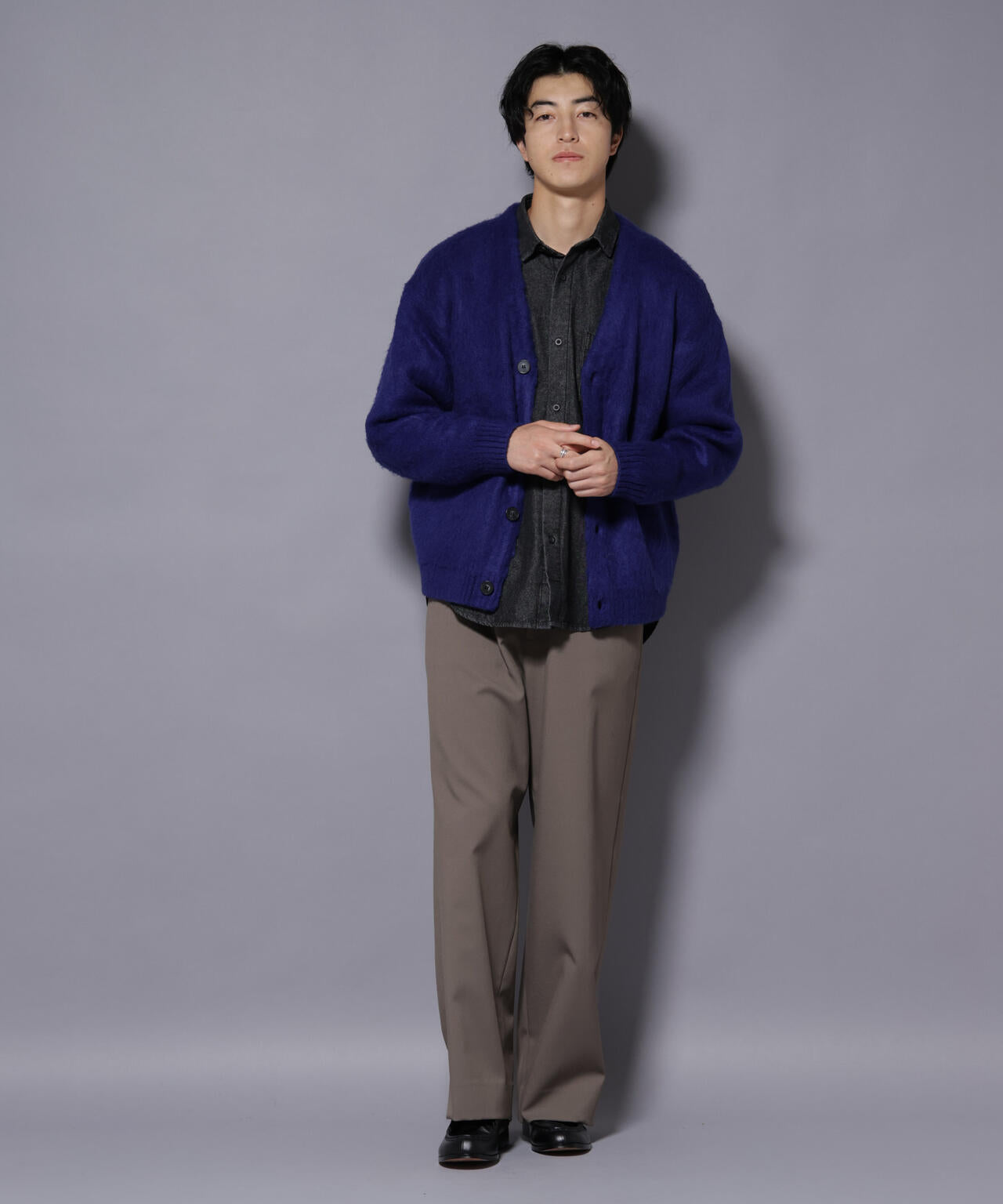 モヘヤライクニットカーディガン