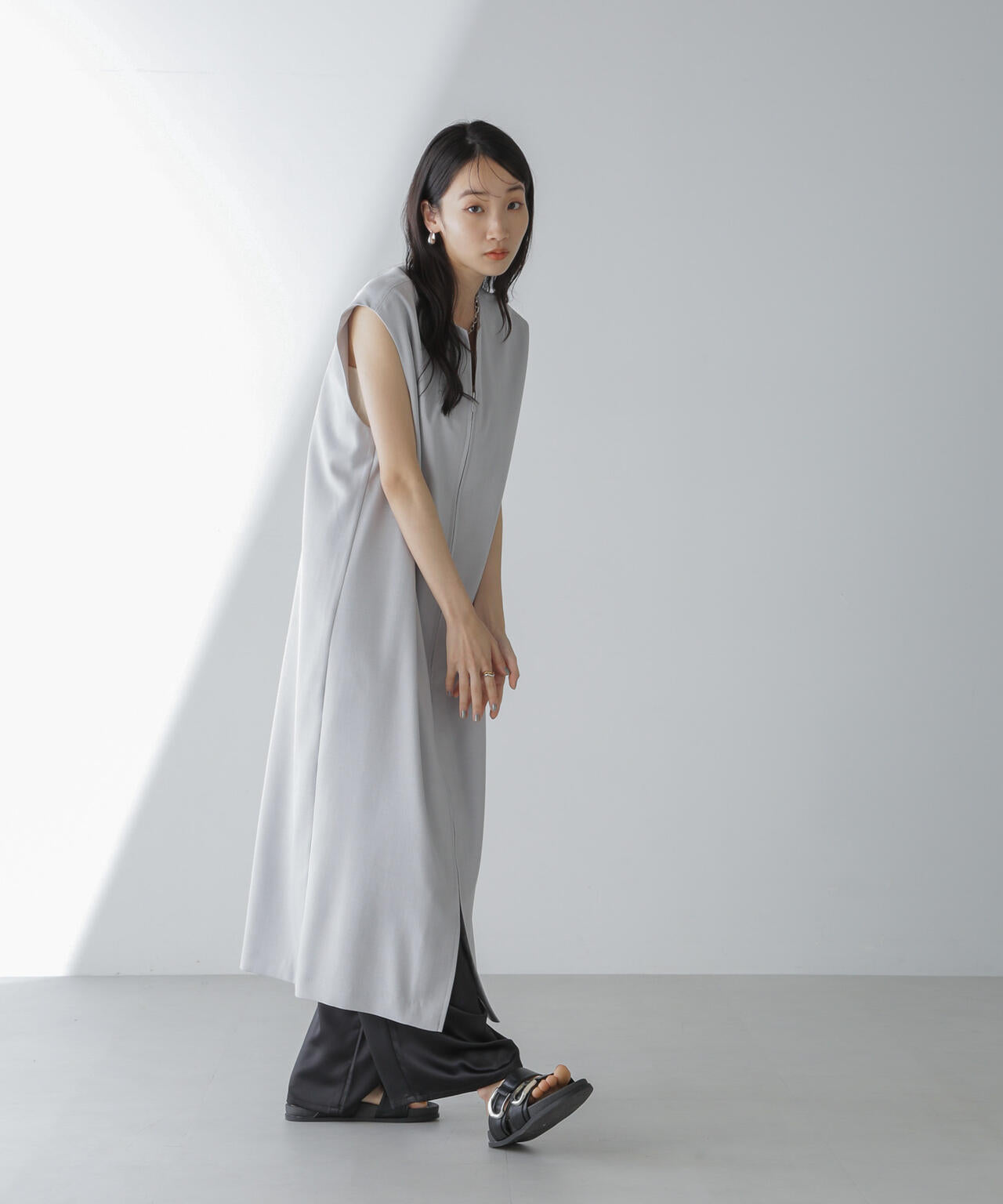 キーネック ジレワンピース