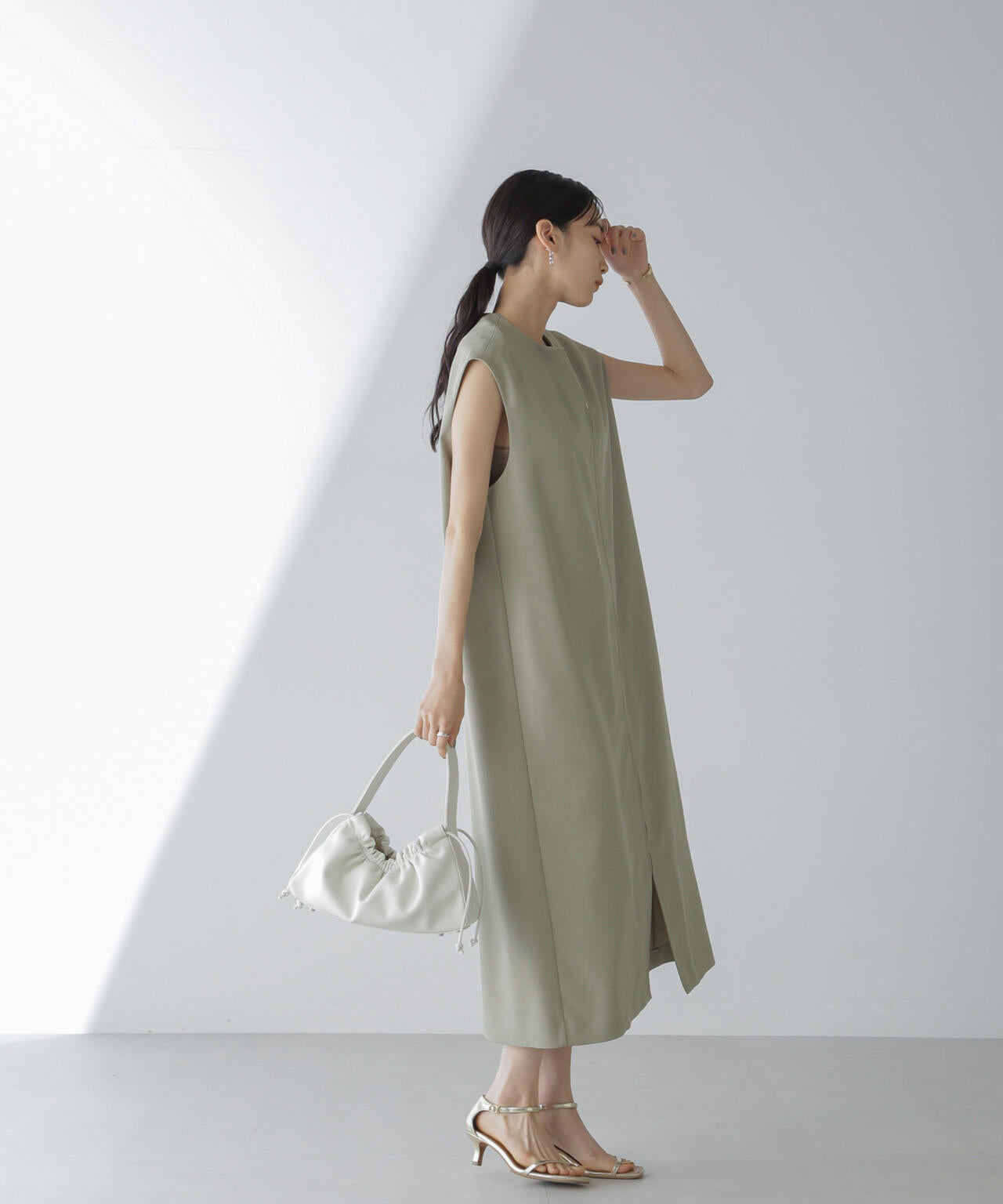 キーネック ジレワンピース