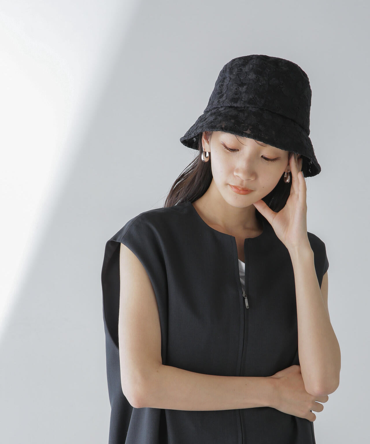 レース バケットハット