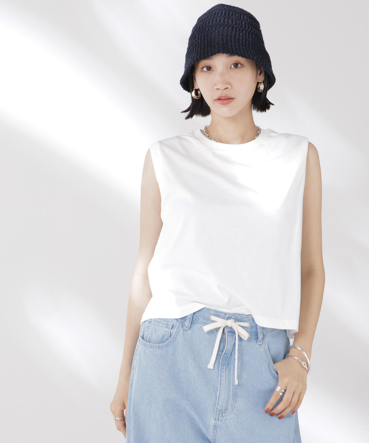 吸水速乾 抗菌 防臭ノースリーブ トップス