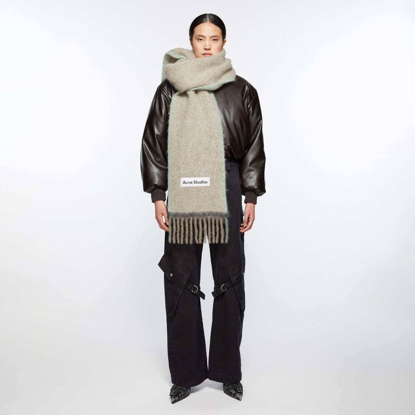 WOOL MOHAIR SCARF NARROW – OBLIGE