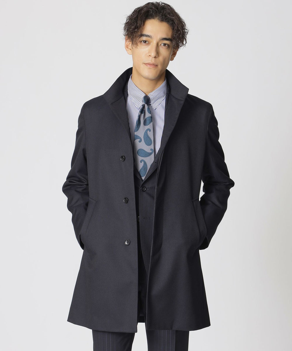 ウーステッドウール スタンドカラーコート(コート)｜Paul Stuart