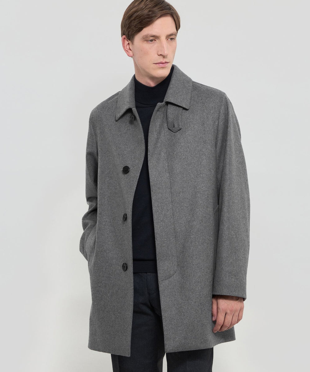 WEB・一部店舗限定】【DUNFORD】ウールメルトンステンカラーコート
