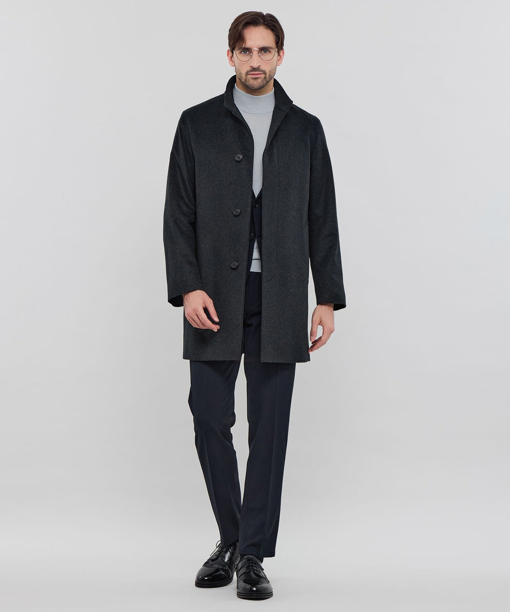 DUNFORD STAND COLLAR】ウールカシミヤビーバースタンドカラーコート
