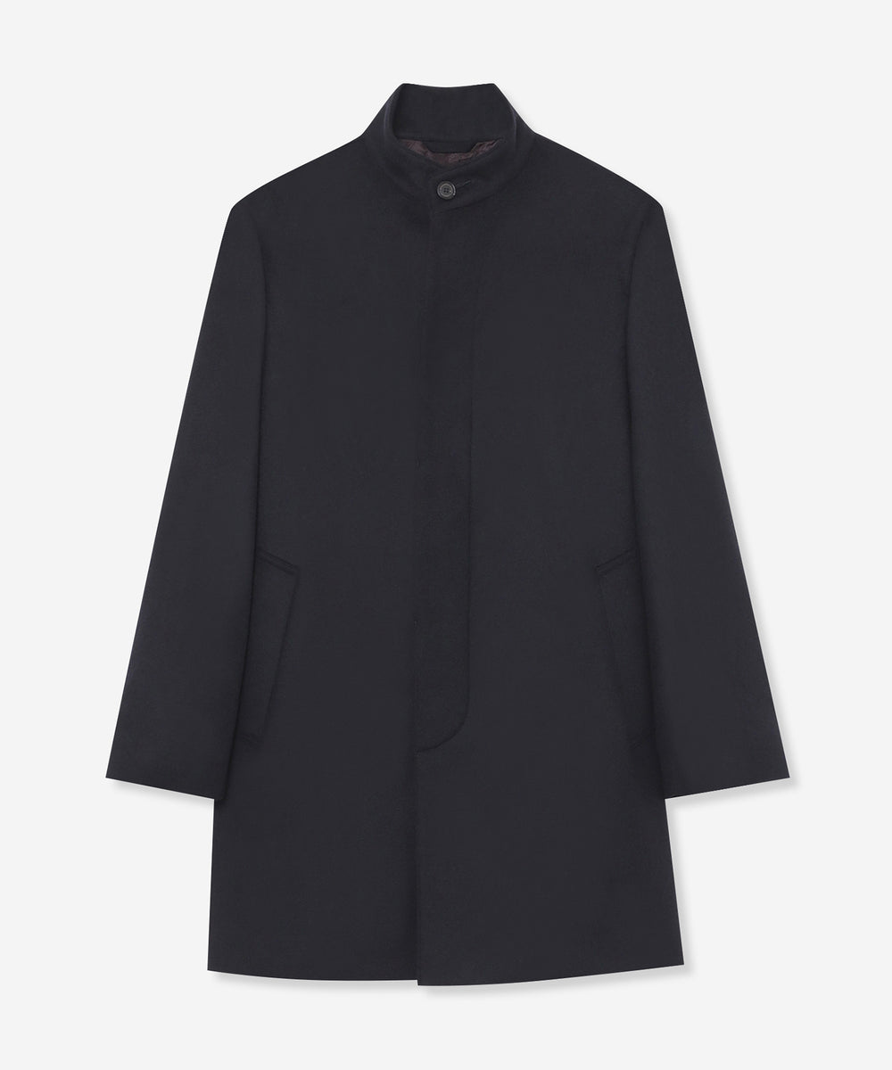 DUNFORD STAND COLLAR】ウールカシミヤビーバースタンドカラーコート