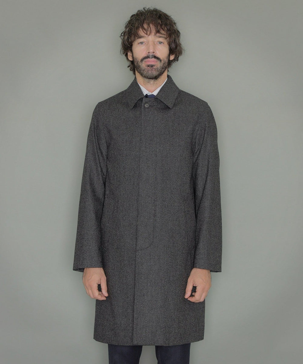 DUNFORD】【Loro Piana/ロロ・ピアーナ】ツイル無地ウールステンカラー