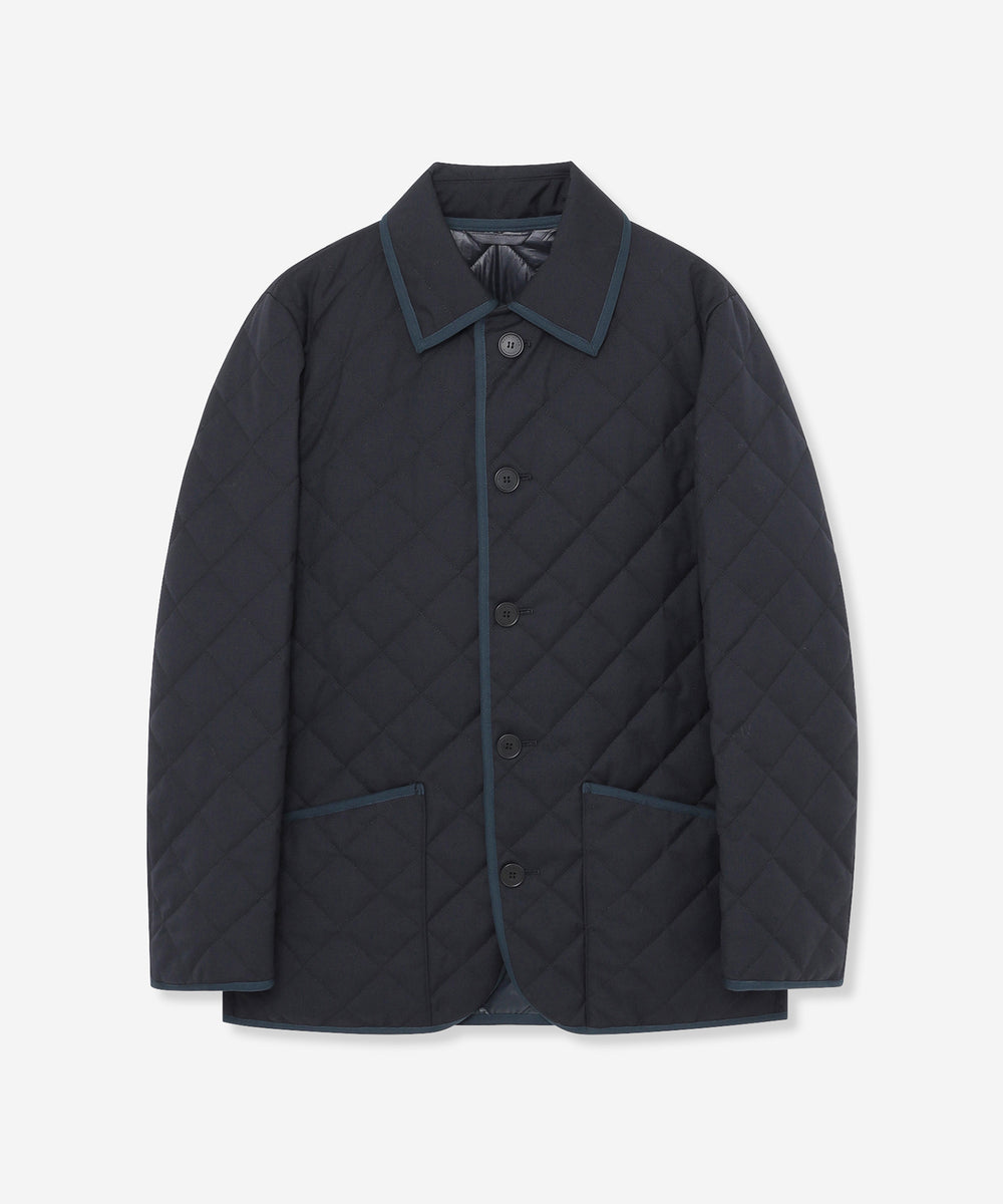 WEB・一部店舗限定】【WATSON】サキソニーツイルキルティングブルゾン