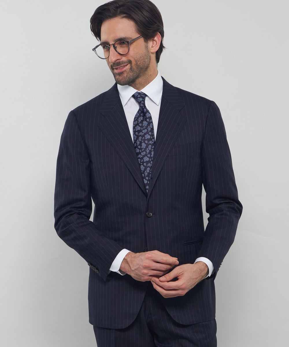 ウールシルク チョークストライプスーツ(スーツ)｜MACKINTOSH LONDON