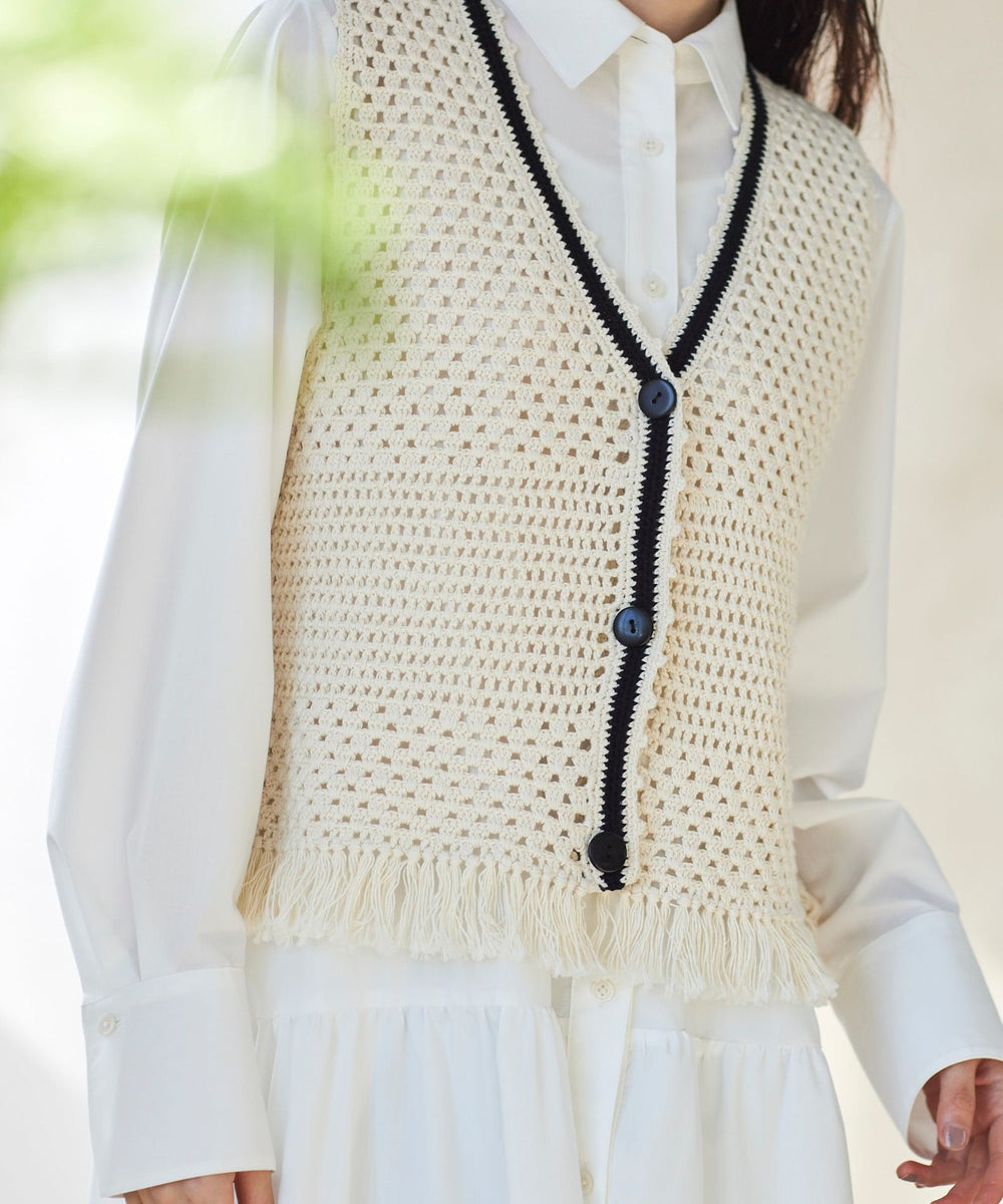 着回し抜群】手編みニットジレ(トップス)｜BIANCA(ビアンカ)の