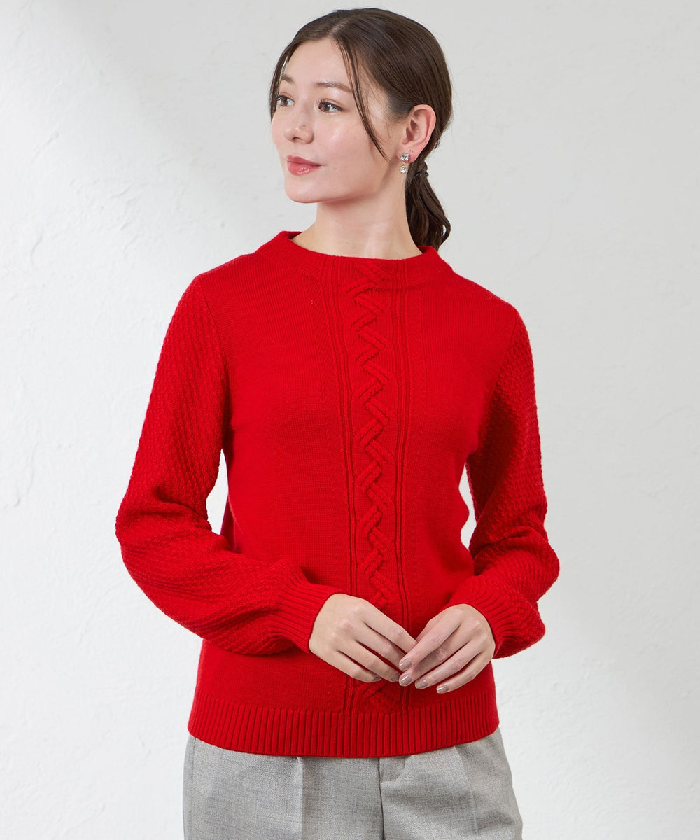 ウォッシャブルウールケーブルニット(トップス)｜AMACA(アマカ)の