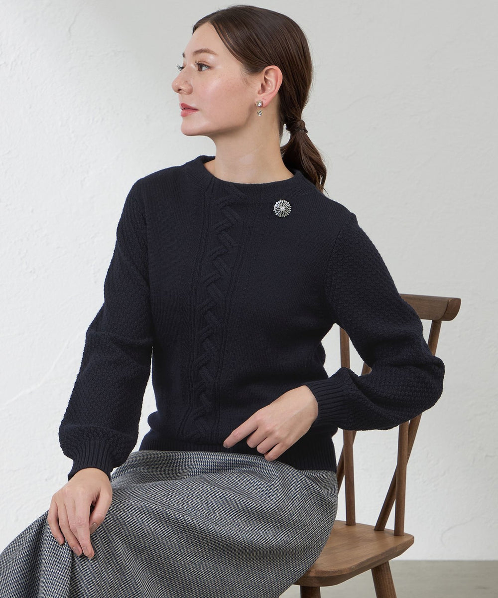 ウォッシャブルウールケーブルニット(トップス)｜AMACA(アマカ)の