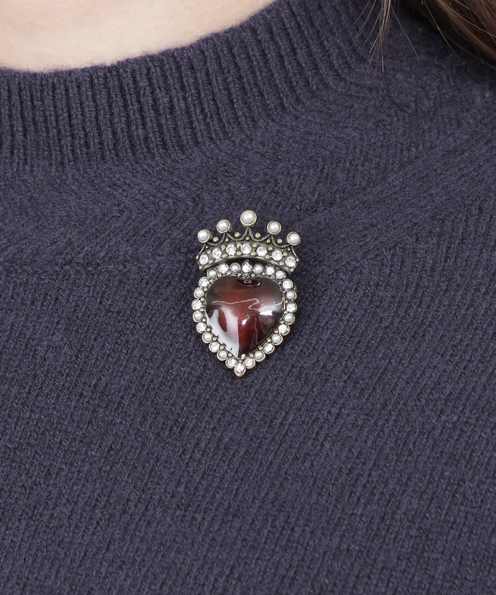 ハート王冠ブローチ(小物・雑貨)｜AMACA(アマカ)のファッション通販