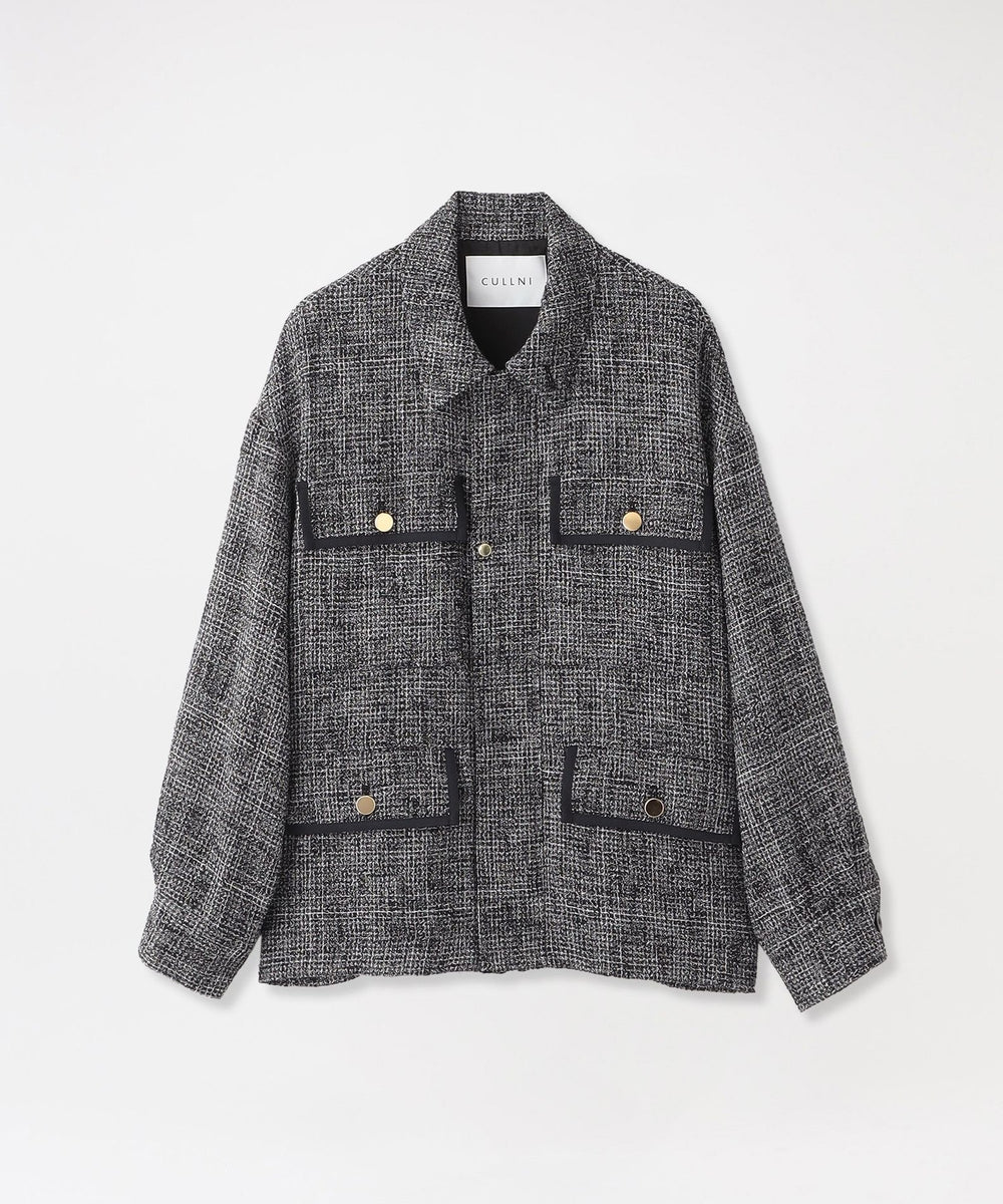 CULLNI/クルニ】ツイードジャケット Butcher Tweed Big Pocket Front