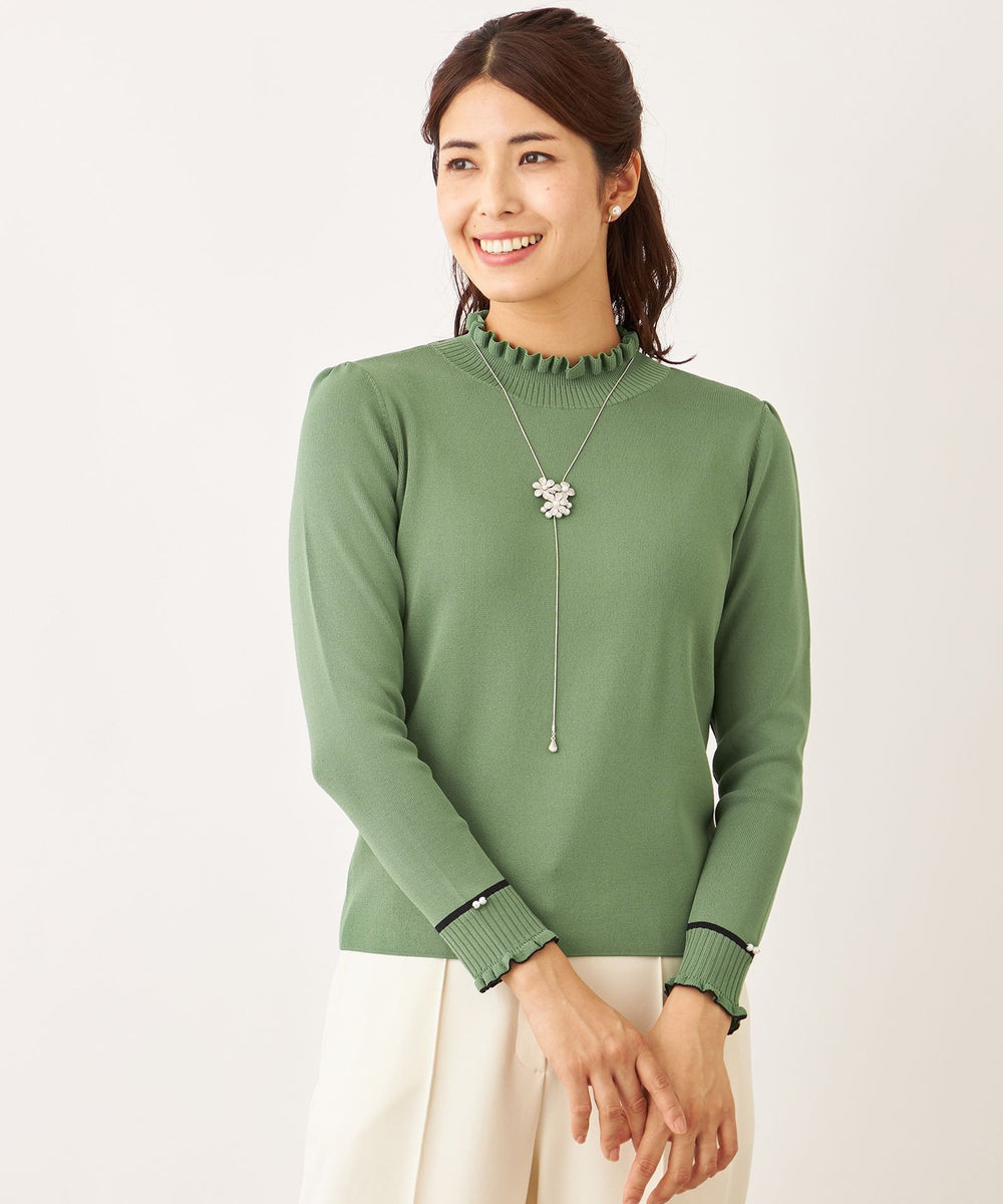 フリルハイネック ニット(トップス)｜TO BE CHIC(トゥー ビー シック