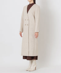 WEB限定】ノーカラーダブルウールコート(コート)｜TO BE CHIC(トゥー