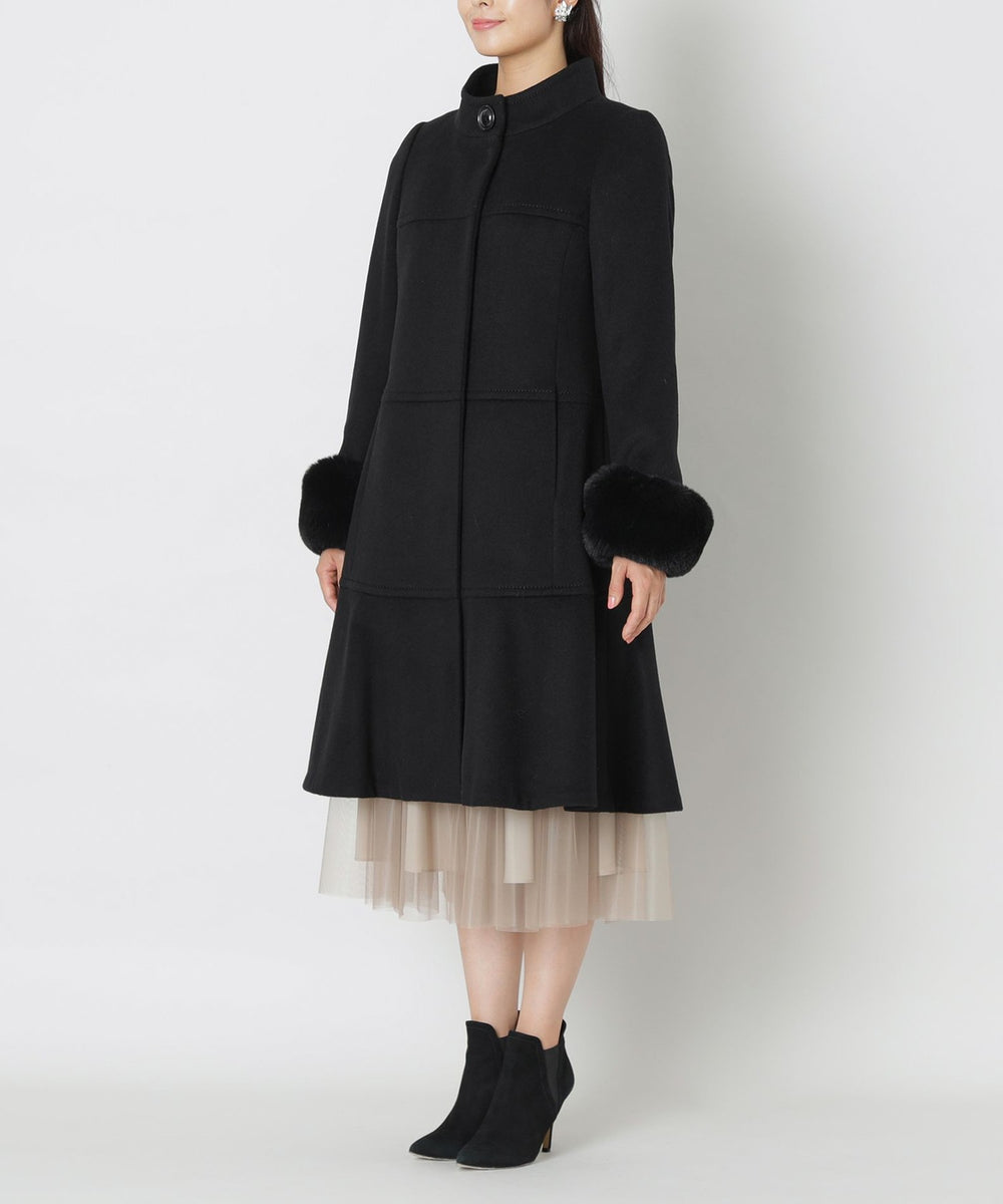 ウールビーバー スタンドアウェーカラーコート(コート)｜TO BE CHIC