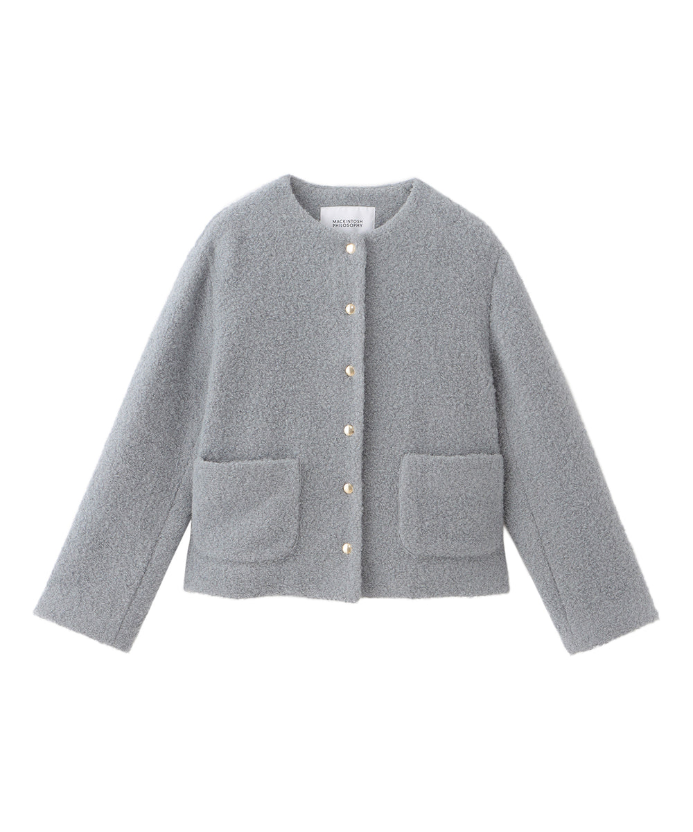 HESSLE（ヘスル）】ノーカラーショートコート(コート)｜MACKINTOSH