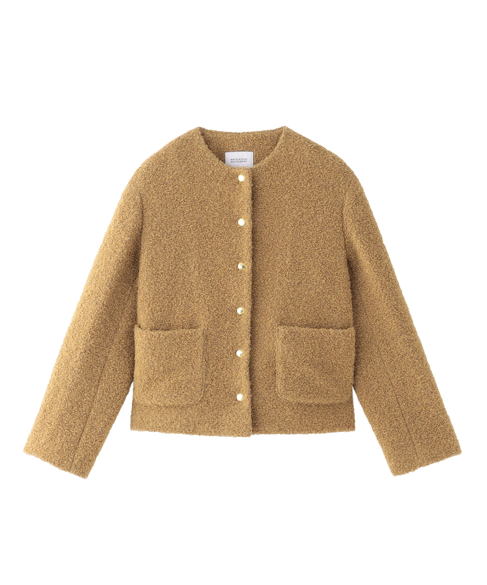 HESSLE（ヘスル）】ノーカラーショートコート(コート)｜MACKINTOSH