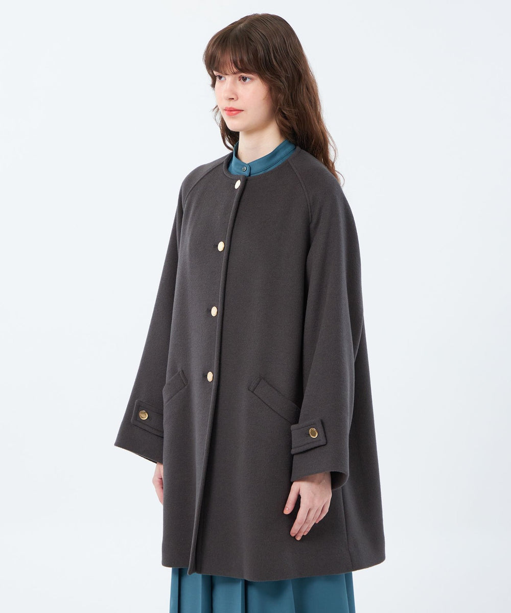 WELBURY NO COLLAR（ウェルベリーノーカラー）】ウールメルトン製