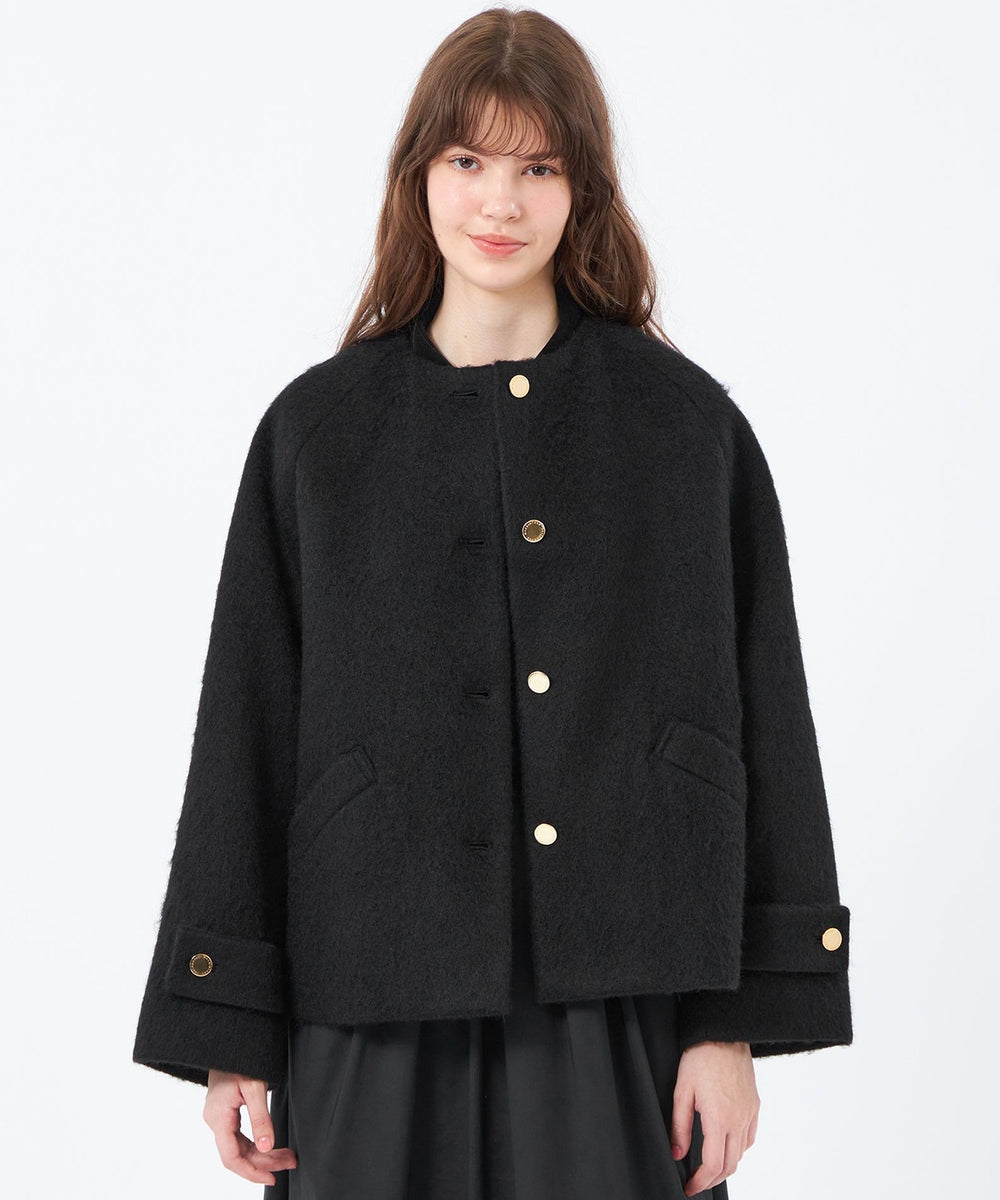 WELBURY NO COLLAR SHORT(ウェルベリーノーカラーショート)】ウール