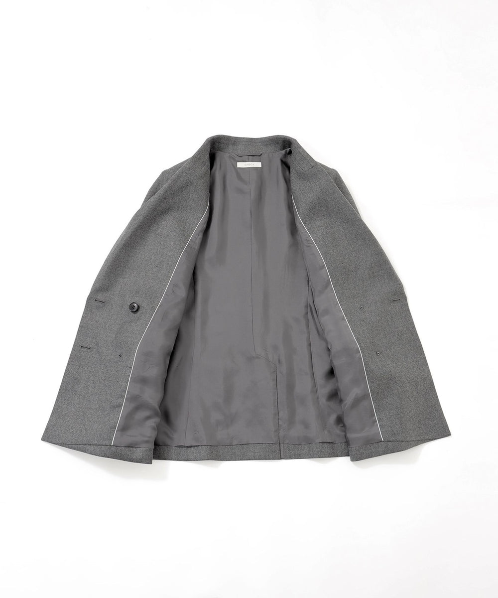 VERY NaVY2024年12月号掲載】ストレッチウールフラノ ダブルブレスト