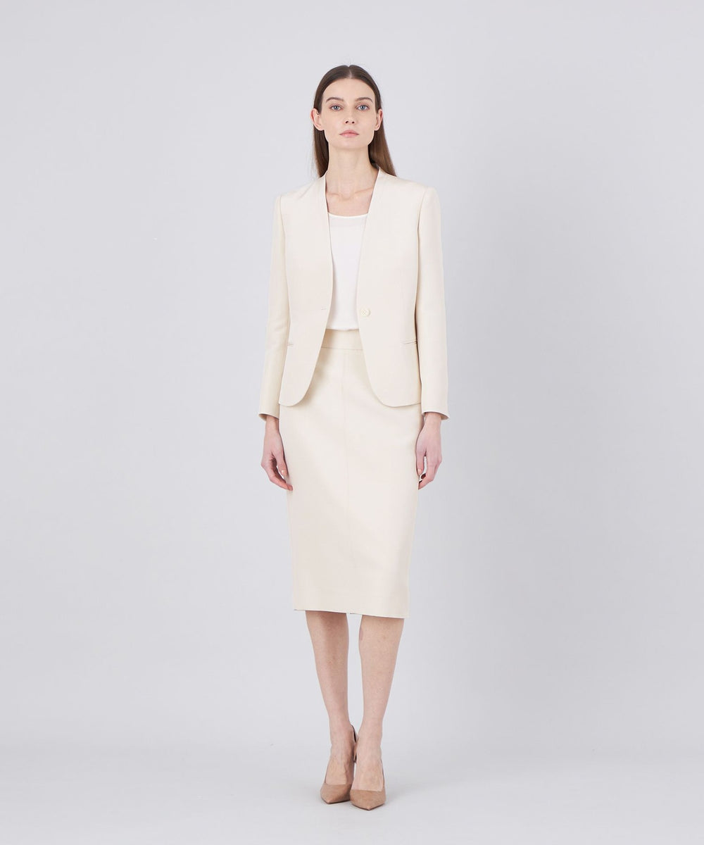 EPOCA DI BASE】 ウールシルクダブルクロス スカート 《WEB＆一部店舗