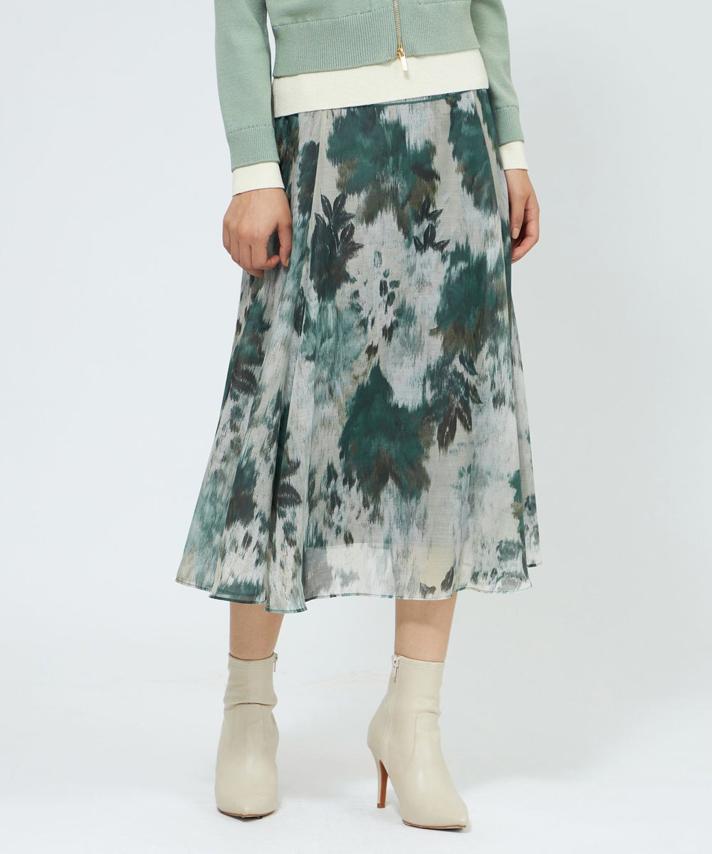 ニュアンスフラワープリント フレアスカート(スカート)｜EPOCA(エポカ