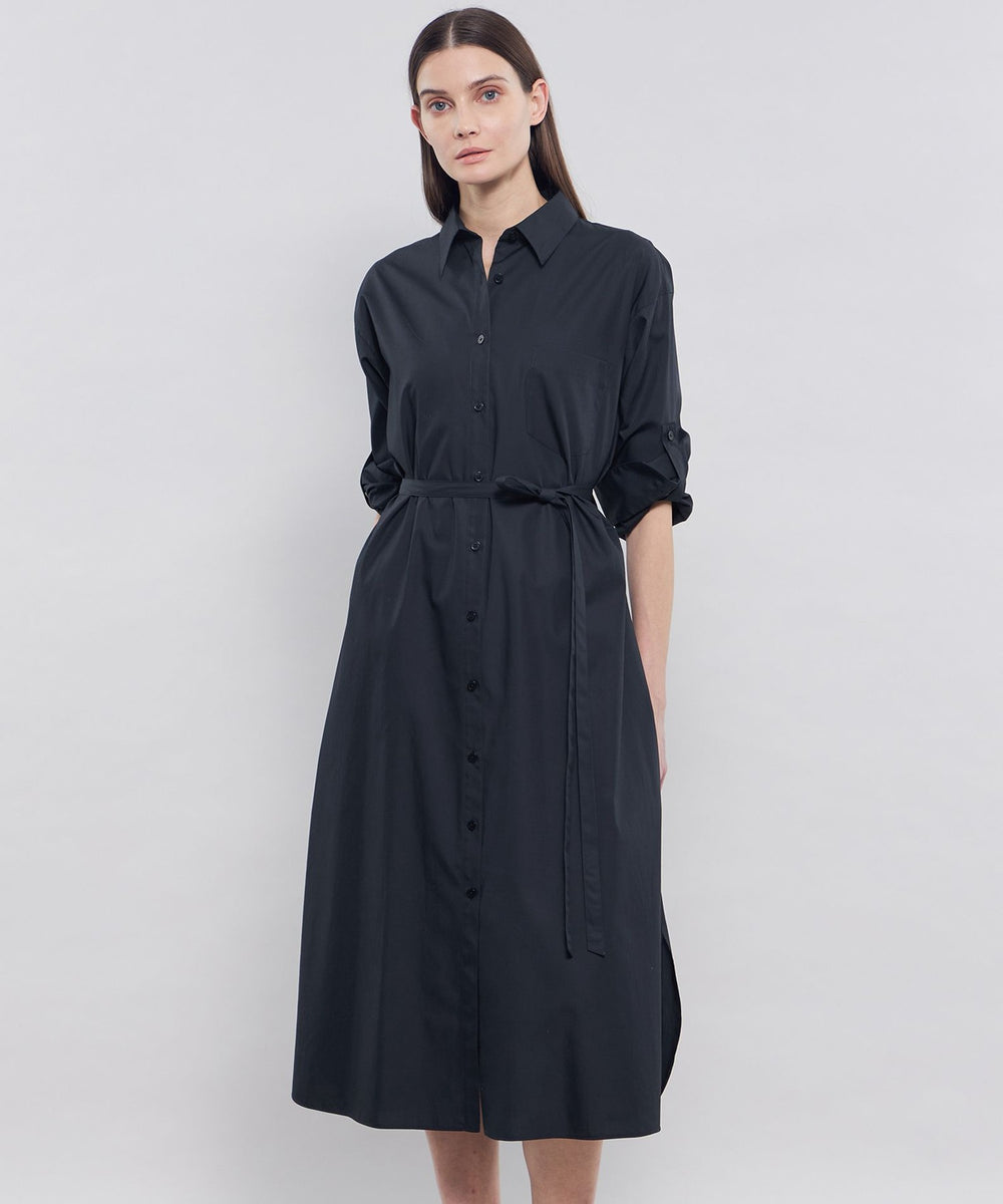 EPOCA STORIA】 ハイカウントブロード シャツワンピース 《WEB＆EPOCA