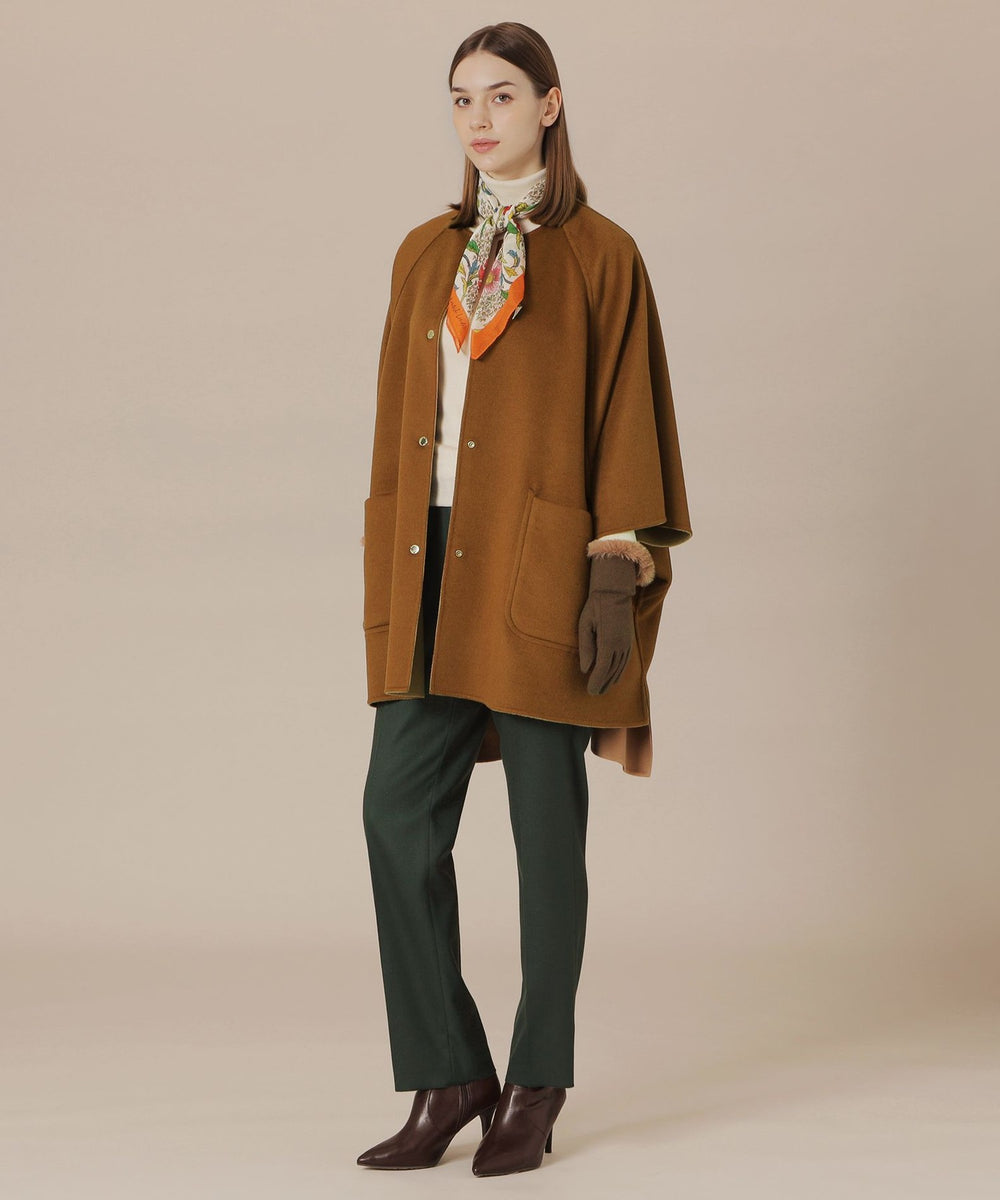 婦人画報11月号掲載】カシミヤブレンドウールポンチョ(コート